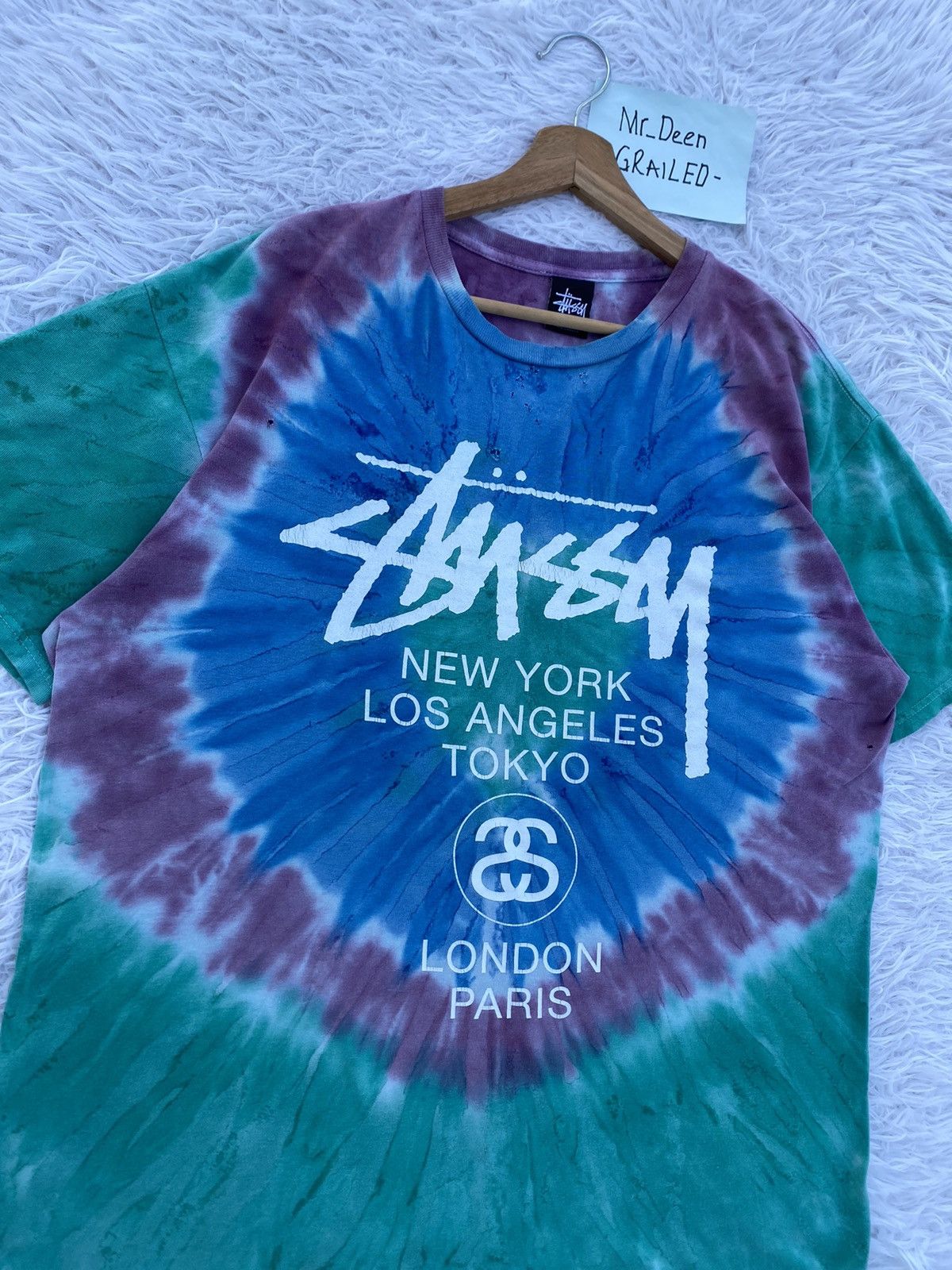 Stussy Rare Vintage Stussy Tie Dye Tshirt Size US L / EU 52-54 / 3 - 6 Thumbnail
