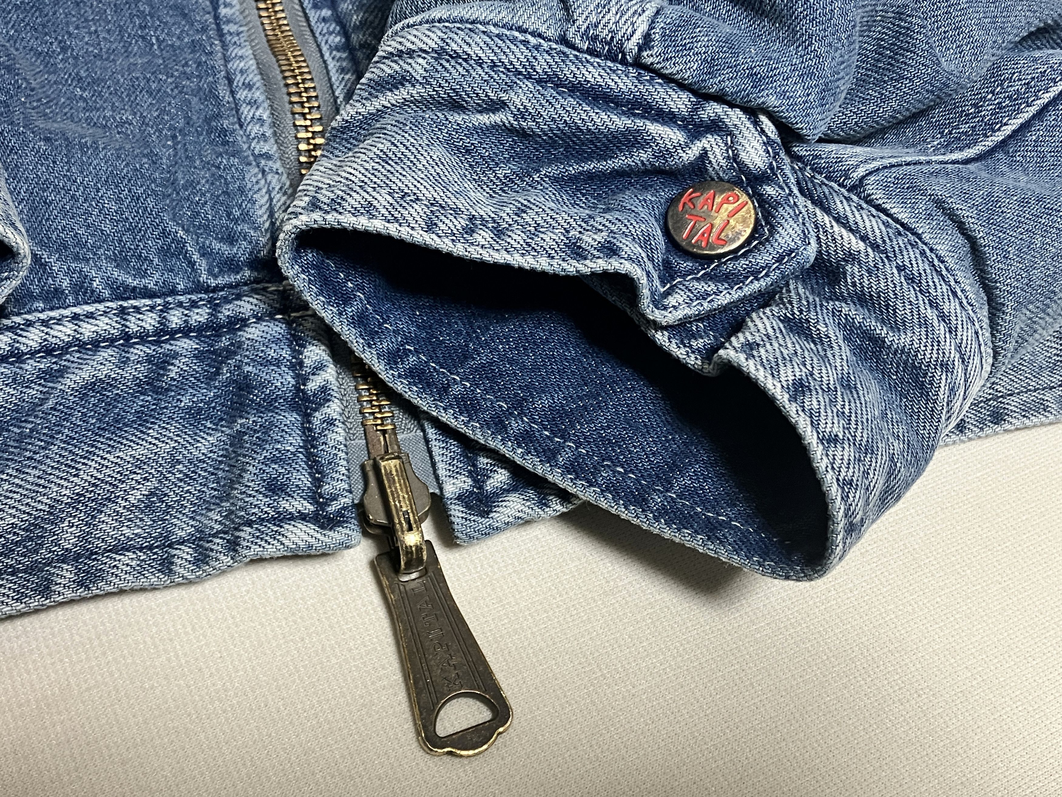 Kapital kapital Denim Lining Reversible Work Jacket Virgin Mary Size US XL / EU 56 / 4 - 8 Thumbnail