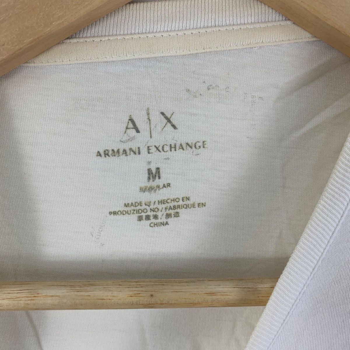 Armani Exchange ARMANI EXCHANGE AX Vicious Black Patch Tee Shirt Top Giorgio Size US M / EU 48-50 / 2 - 8 Thumbnail