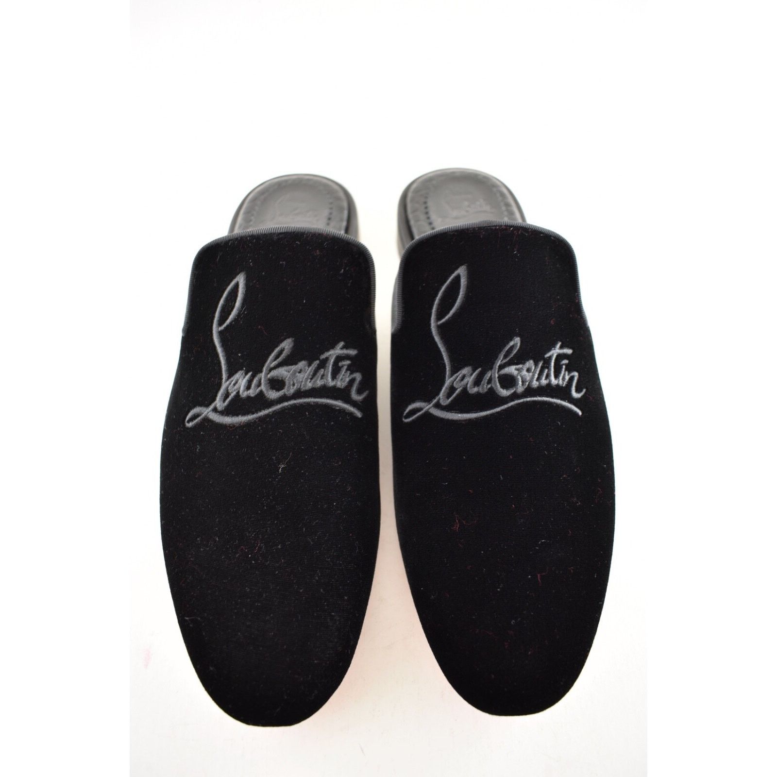 Christian Louboutin Christian Louboutin Navy Coolito Velvet Backless Loafer Size US 9 / EU 42 - 6 Thumbnail