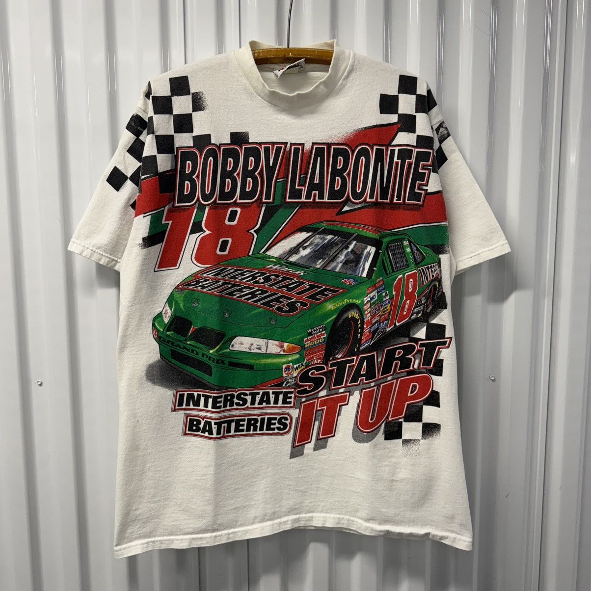 NASCAR × Vintage Crazy Vintage 90s NASCAR Bobby Labonte All Over Print Tee Size US XL / EU 56 / 4 - 2 Thumbnail