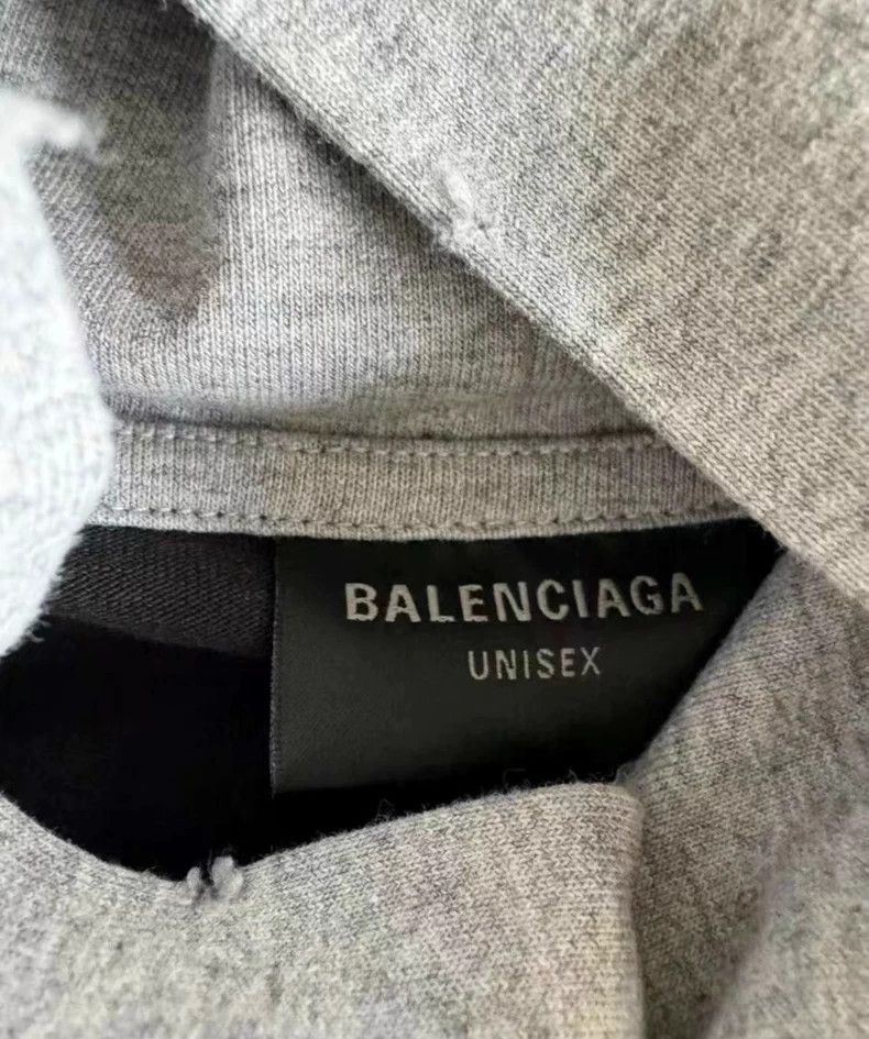 Balenciaga Balenciaga 3B Letter Stained Aged Patchwork Hooded Short S Size US S / EU 44-46 / 1 - 3 Thumbnail