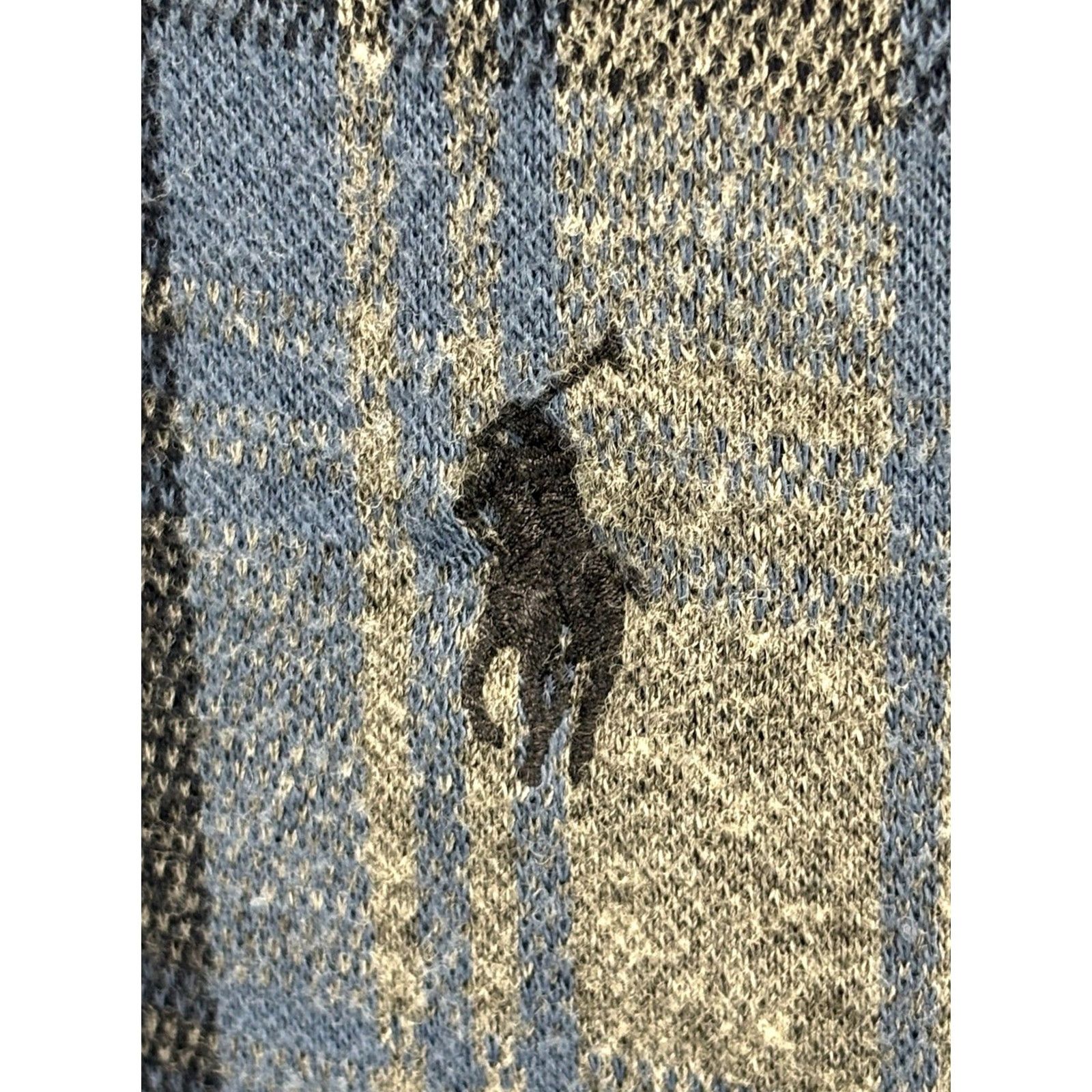 Polo Ralph Lauren VINTAGE Polo Ralph Lauren Flannel Polo Shirt Men L Blue Grey Plaid Pony Logo 90s Mens Size US L / EU 52-54 / 3 - 3 Thumbnail