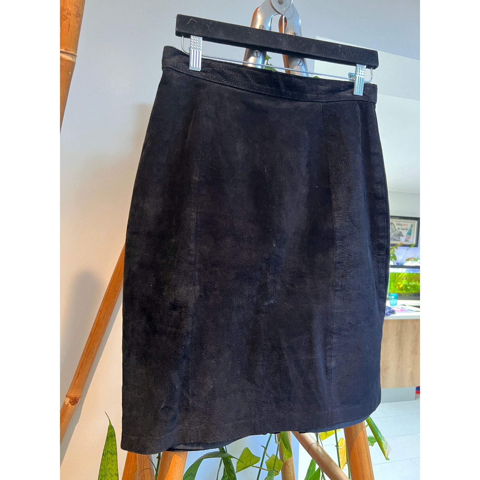 Other Vintage Winlit Short Suede Leather Skirt, Medium Size 28" / US 6 / IT 42 - 2 Thumbnail