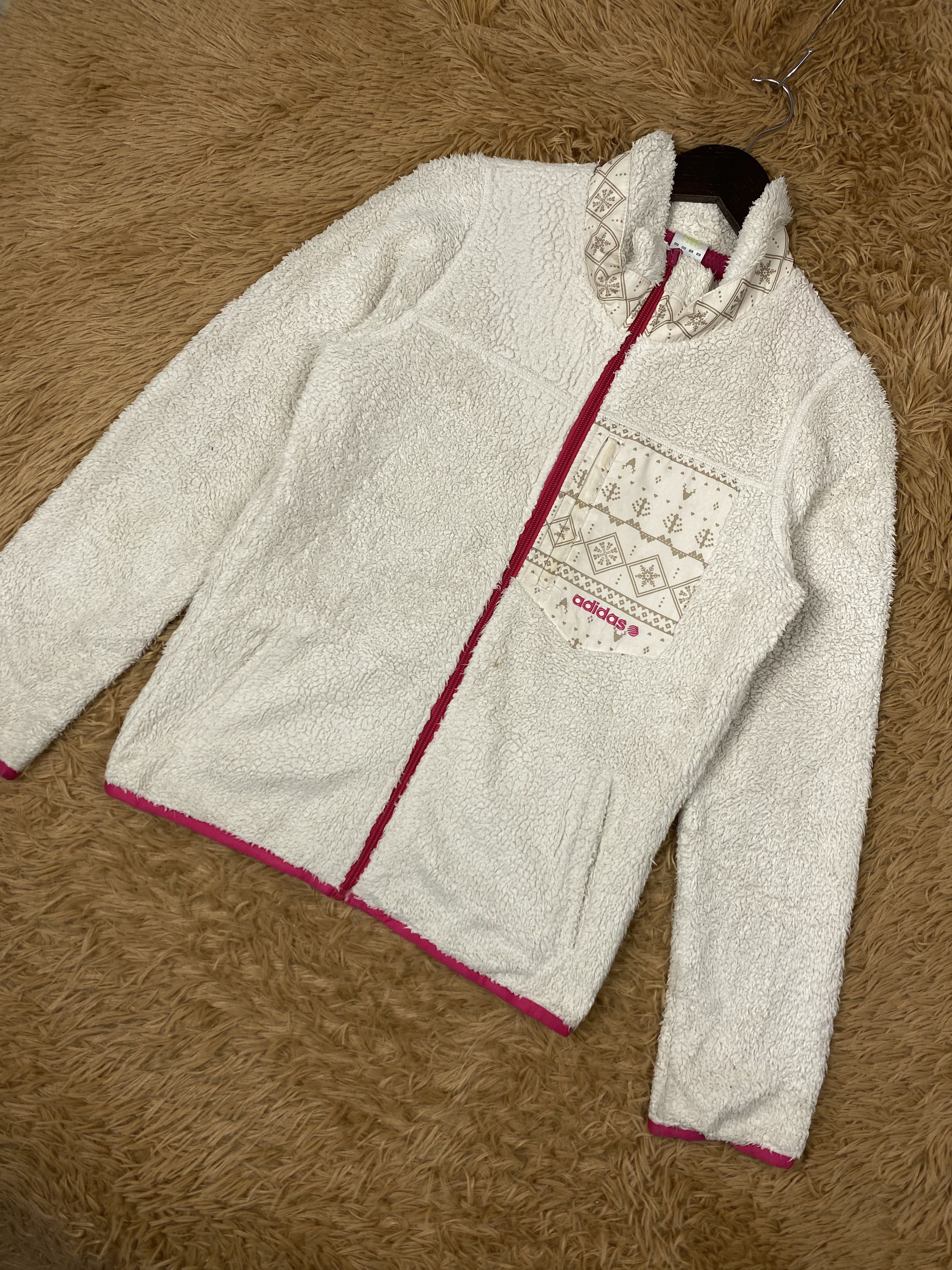Adidas Vintage Adidas Neo Sherpa Jacket PJ2561 Size US M / EU 48-50 / 2 - 2 Thumbnail