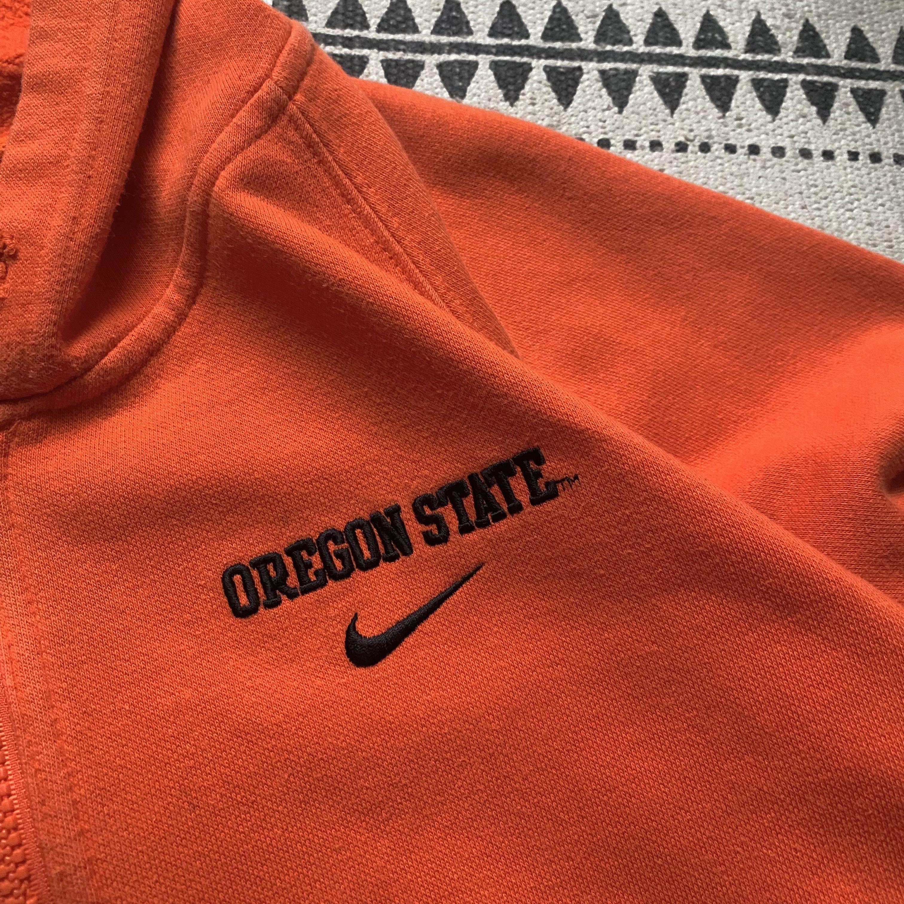 Nike 🍊 Vintage 80/90s Oregon Nike Boxy hoodie Zip up Y2K Size US M / EU 48-50 / 2 - 4 Thumbnail
