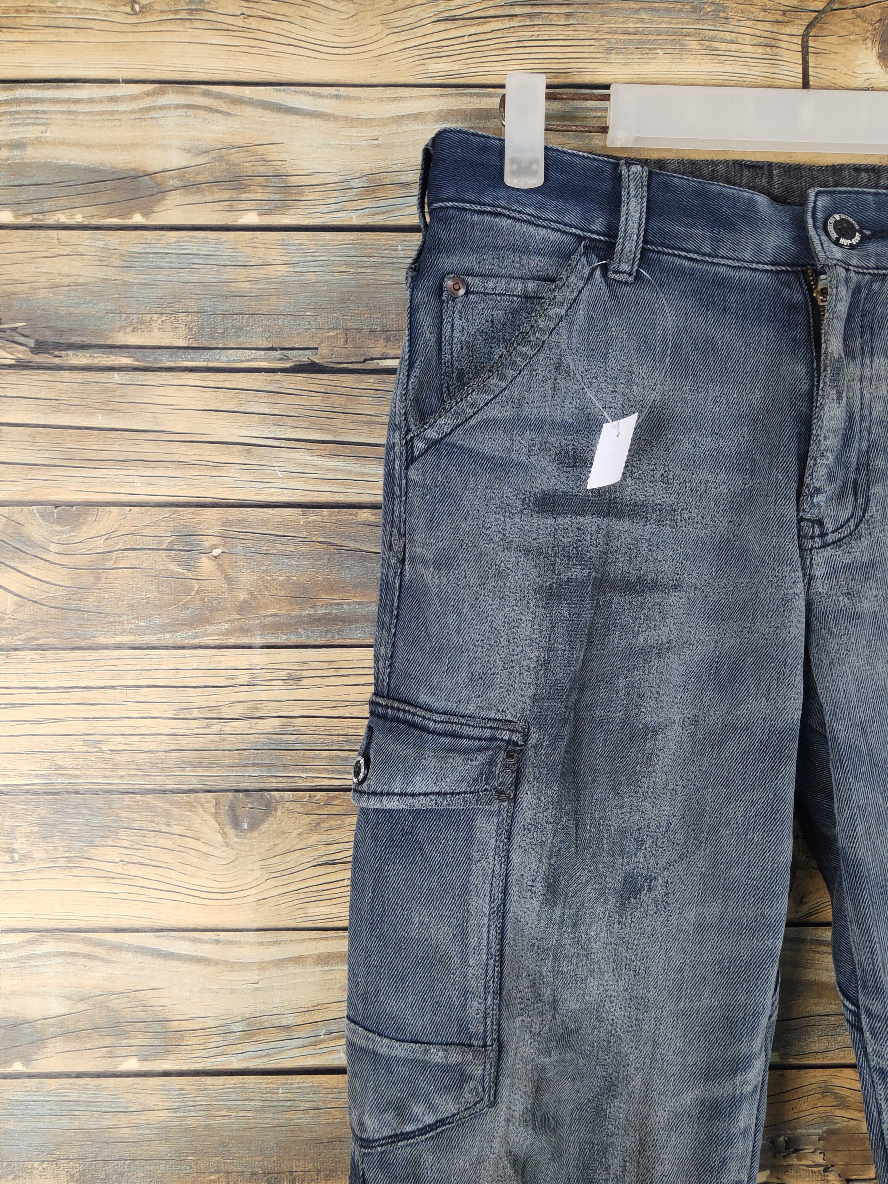 Japanese Brand Hop-Scot Dark Blue Faded Distressed Ripped Jeans #W1983 Size US 30 / EU 46 - 3 Thumbnail