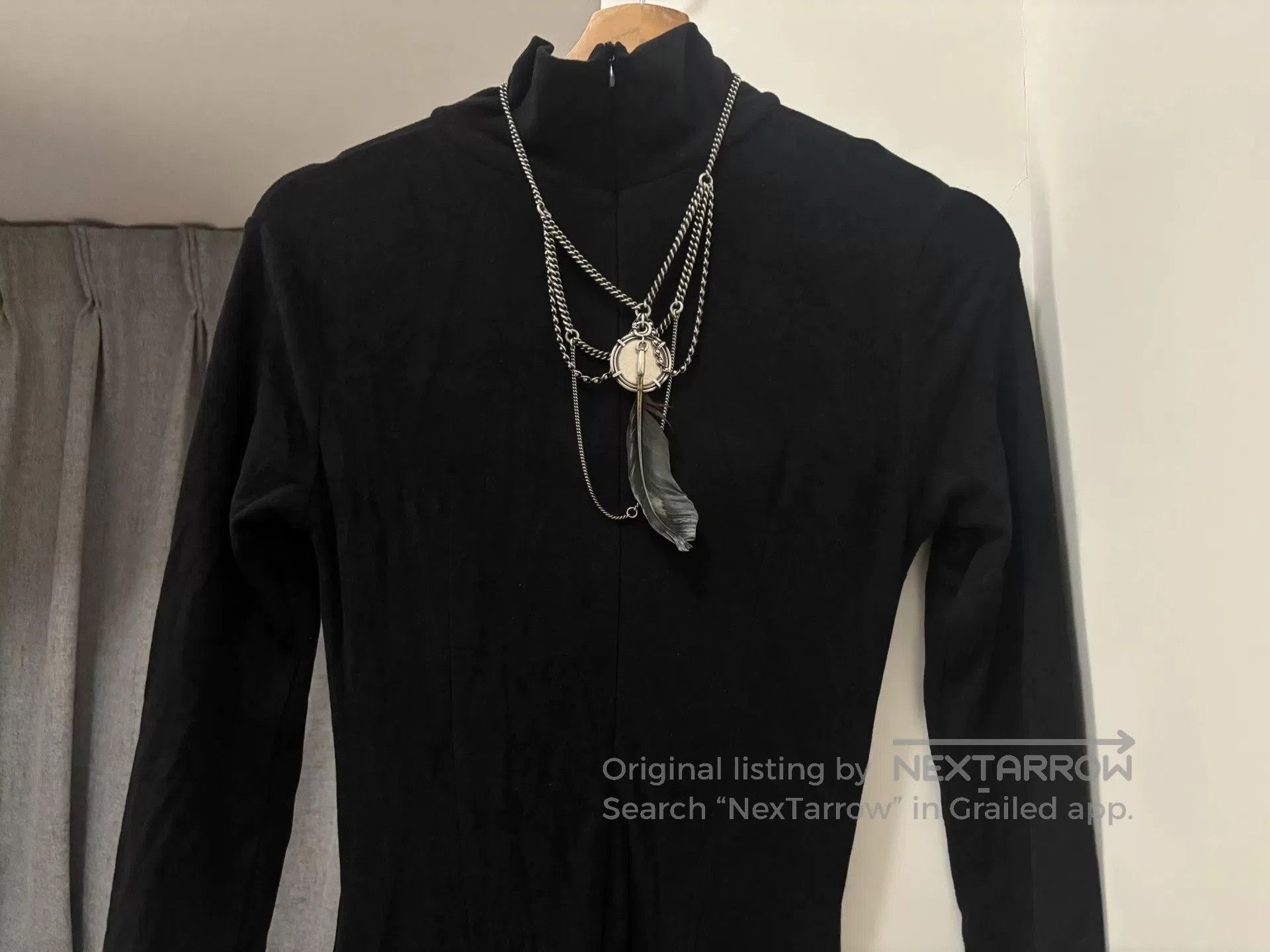 Ann Demeulemeester Ann Demeulemeester 925 Silver Feather Necklace. Size ONE SIZE - 1 Thumbnail