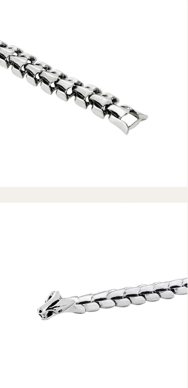 Jewelry Silver Chunky Chain Link Bracelet, Men's Accessory Size ONE SIZE - 6 Thumbnail