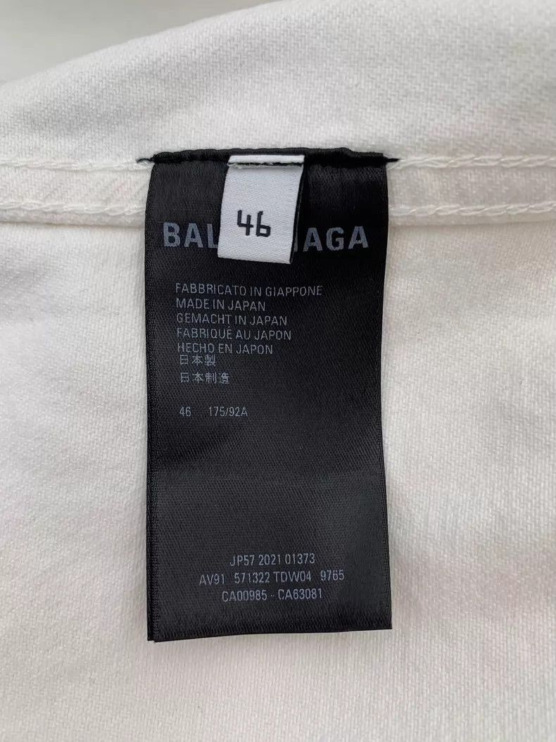 Balenciaga Balenciaga Back Letter Logo Stone Washed Denim Jacket Size US S / EU 44-46 / 1 - 7 Thumbnail
