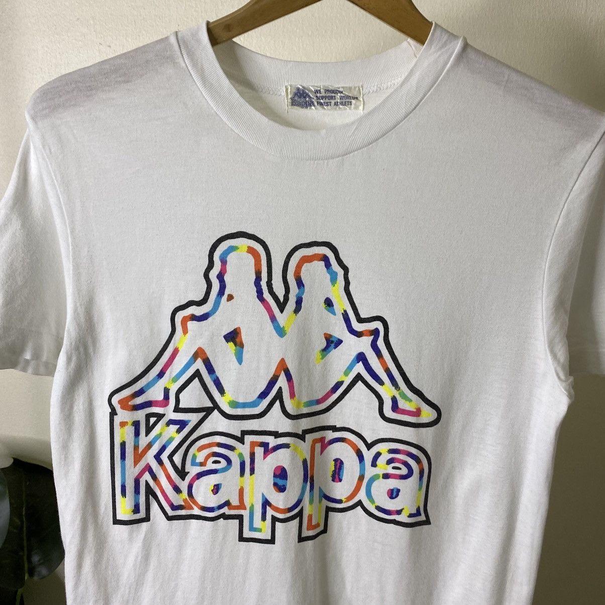 Kappa Vintage 1990s Kappa Multicolour Big Logo T Shirt Size US S / EU 44-46 / 1 - 2 Thumbnail
