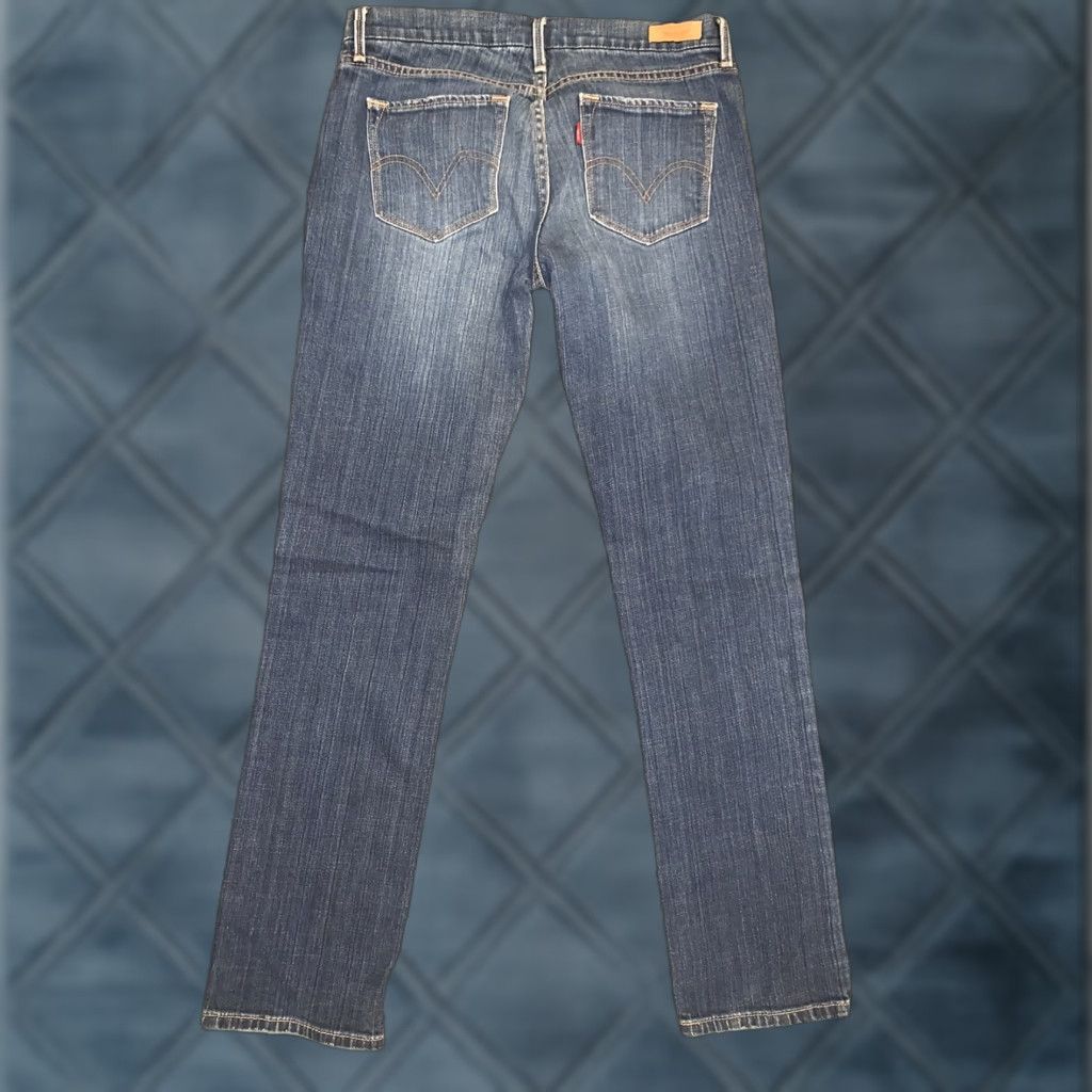Levi's Womens Levi's 424 Jeans Straight Denim Blue 28x30 Regular Stretch 7/28 Size 28" / US 6 / IT 42 - 1 Thumbnail