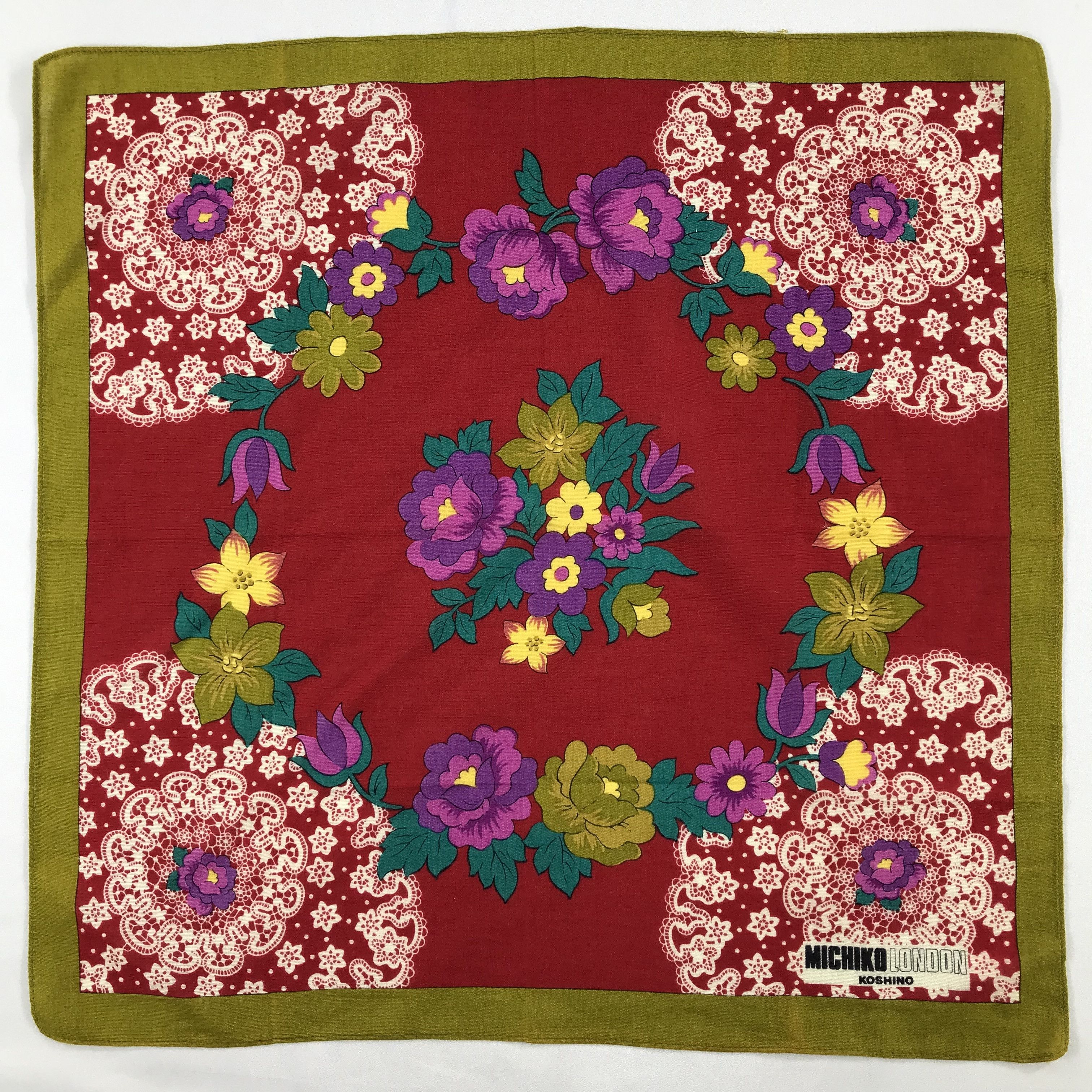 Michiko Koshino London × Vintage Michiko London Bandana / Handkerchief / Neckerchief -S2439 Size ONE SIZE - 1 Thumbnail