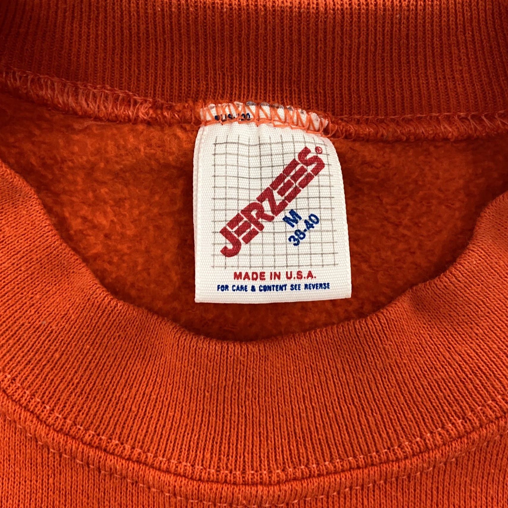 Jerzees VINTAGE Jerzees Hunters Choice Sweater Men's Crewneck Orange Buck Deer Nature Adult M 90s Graphic Print Mens Size US M / EU 48-50 / 2 - 7 Thumbnail