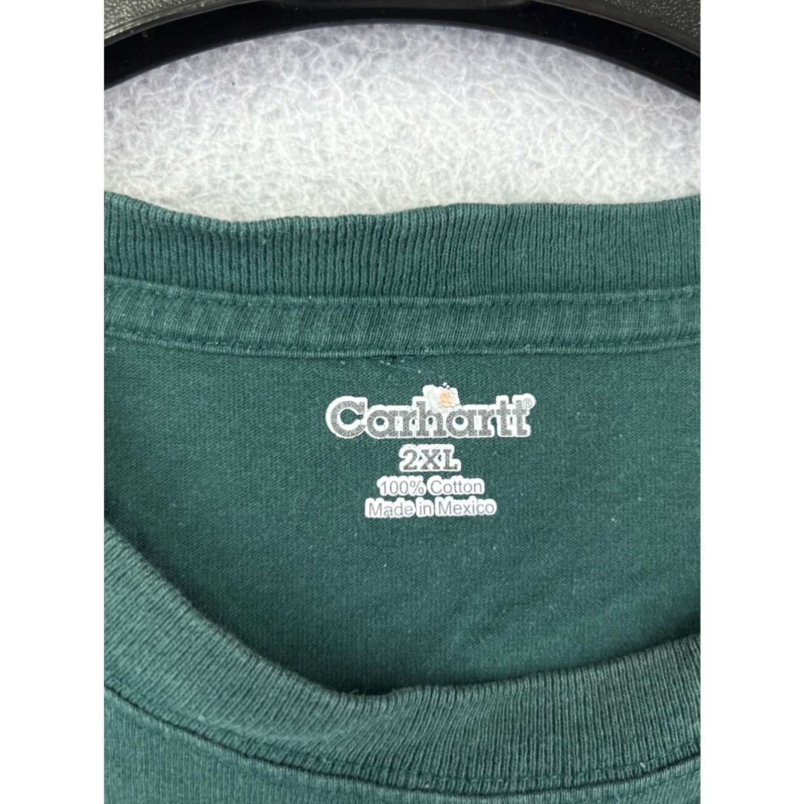 Carhartt VINTAGE Carhartt Shirt Mens 2XL Green Short Sleeve Crew Neck 100% Cotton Workwear Embroidered Logo Mens Size US XXL / EU 58 / 5 - 3 Thumbnail