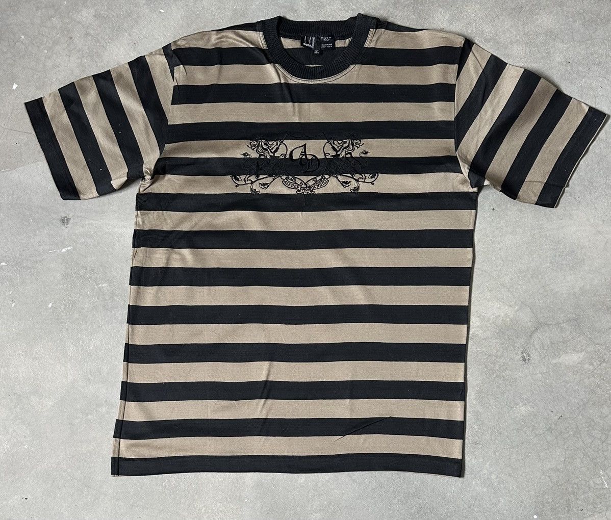 VINTAGE DUNHILL MADE IN ITALY STRIPES TEE