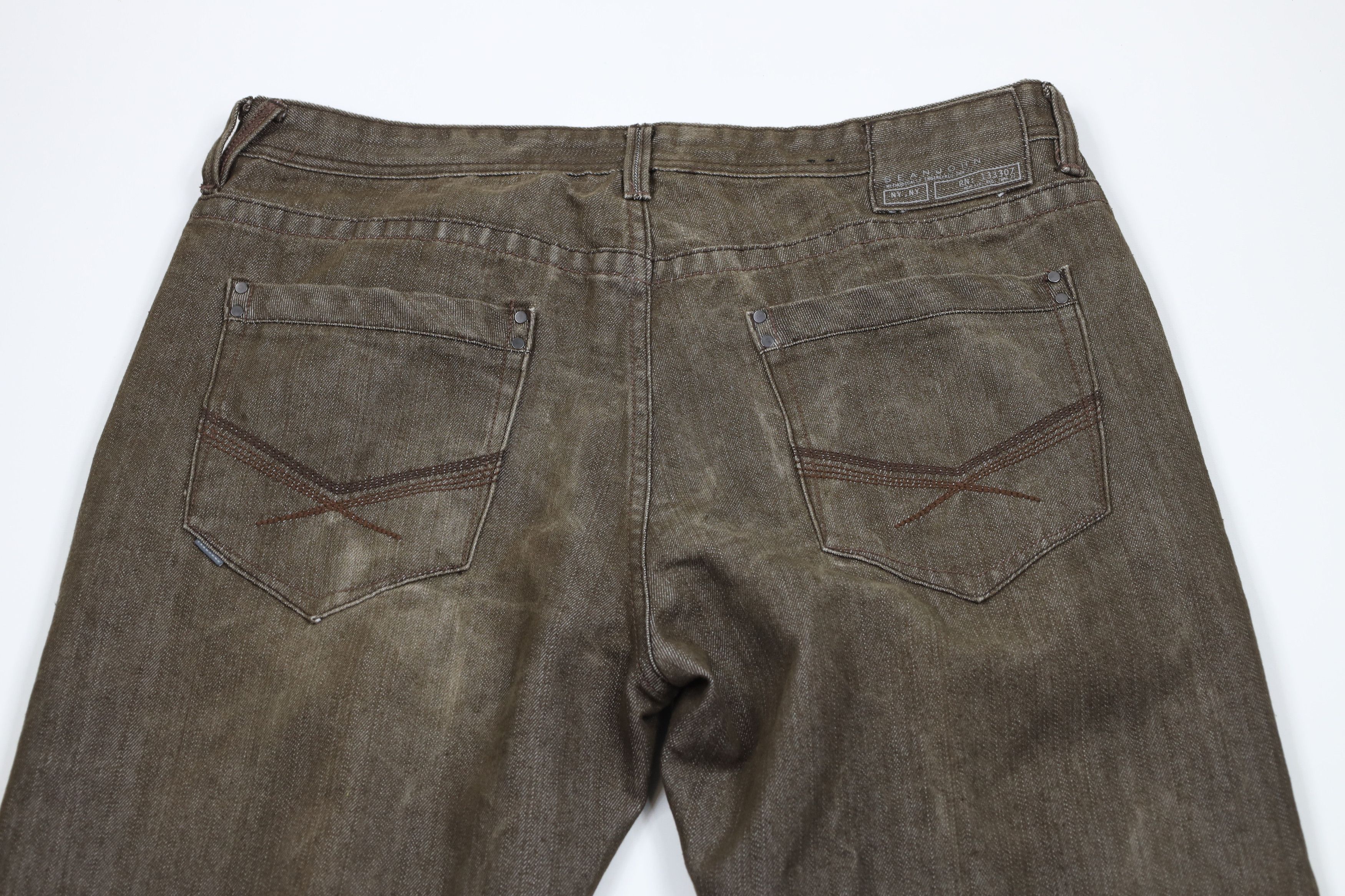 Sean John × Vintage Vintage 90s Y2K Sean John Fit Wide Leg Denim Jeans Brown Size US 36 / EU 52 - 12 Thumbnail