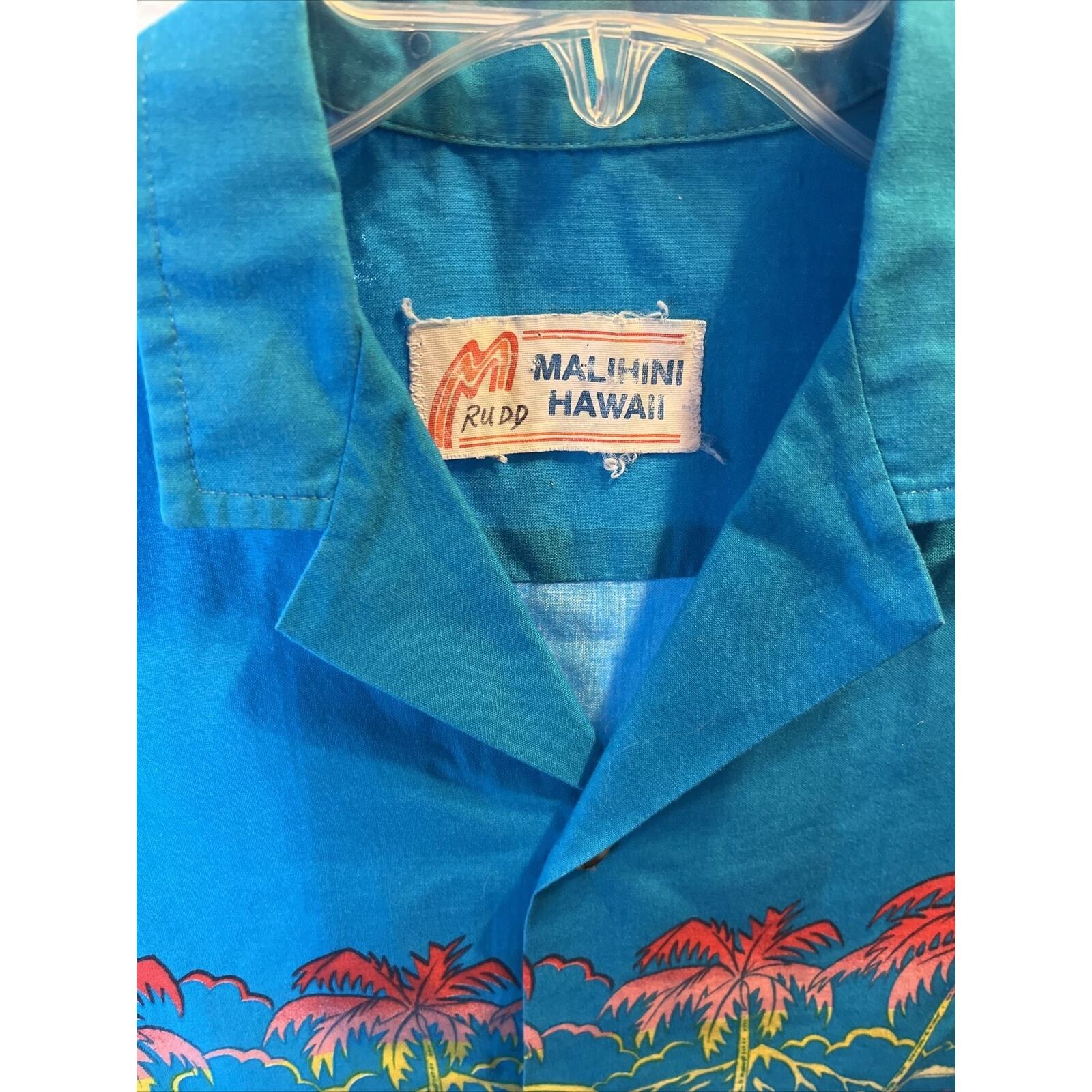 Other Malihini VTG Men M Blue Tropical Print Cotton Hawaiian Shirt Size US M / EU 48-50 / 2 - 12 Thumbnail