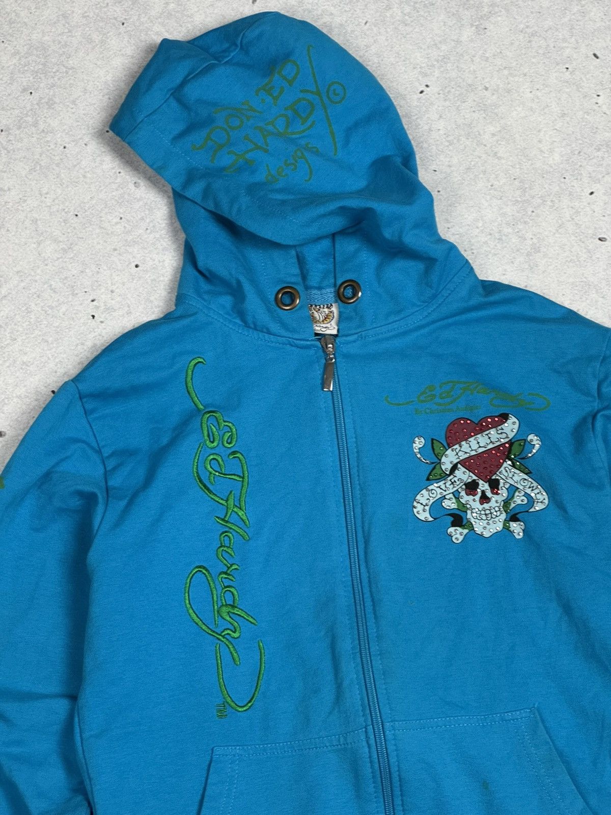 Ed Hardy Ed Hardy Avant Garde Zip Hoodie Skull Y2K If Six Was Nine Size M / US 6-8 / IT 42-44 - 6 Thumbnail