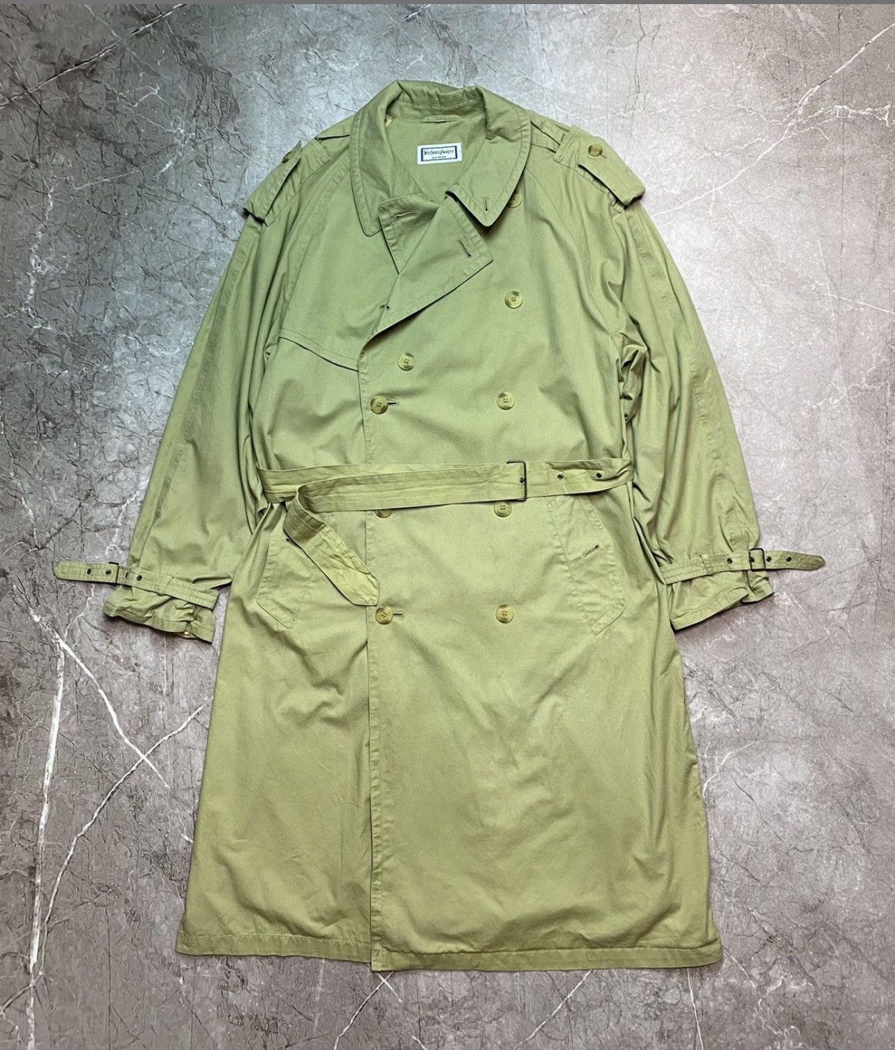 Yves Saint Laurent Vintage 90s Yves Saint Laurent YSL trench coat Jacket Size US M / EU 48-50 / 2 - 1 Thumbnail