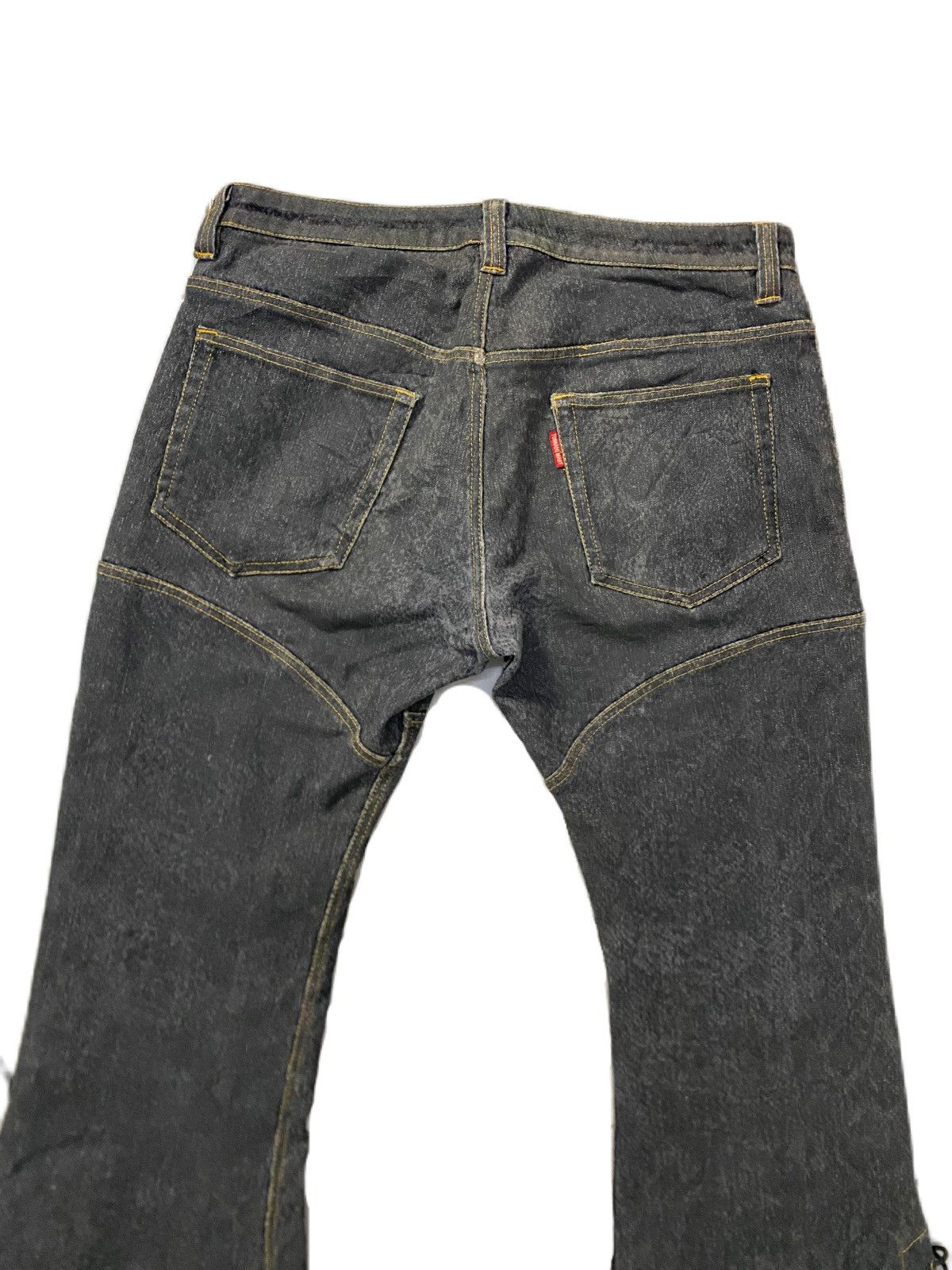 If Six Was Nine TORNADO MART FLARE DENIM LACES BOTTOM DISTRESS Size US 33 - 8 Thumbnail