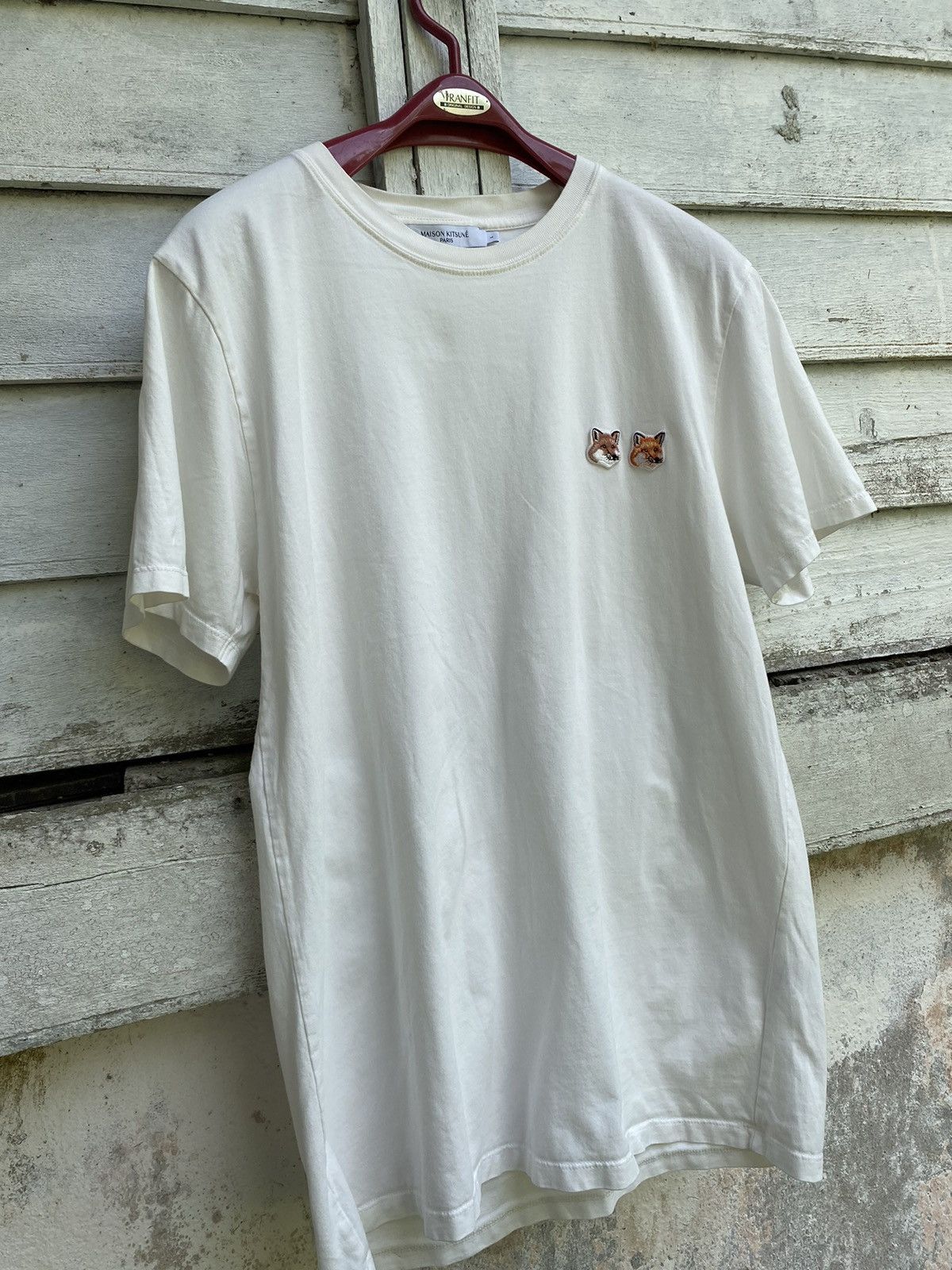 Double Fox Head Patch Classic White T