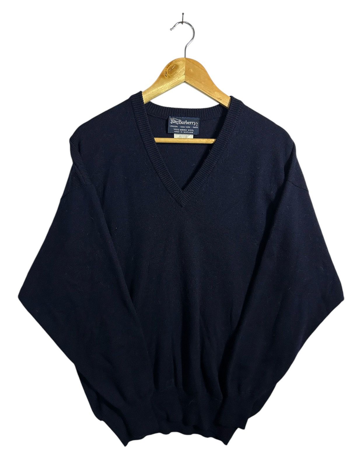 Burberry × Vintage Vintage Burberrys merino wool knitwear Size US L / EU 52-54 / 3 - 1 Thumbnail