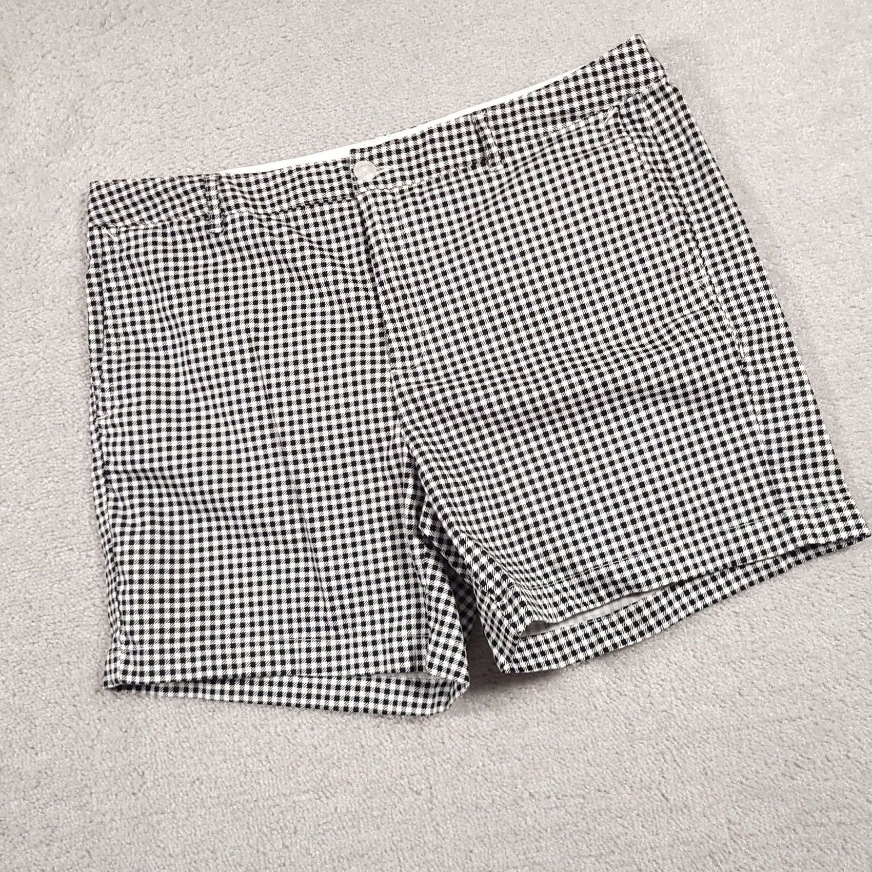 Vintage LL Bean Shorts Womens 16 Black White Gingham Favorite Fit Stretch Casual Summer Size 38" / US 16 / IT 52 - 2 Thumbnail