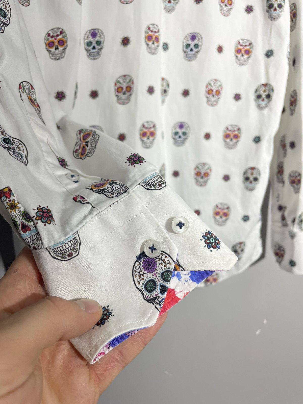 Other Claudio Luigli Men’s Skull Pattern Shirt size M Size US M / EU 48-50 / 2 - 11 Thumbnail