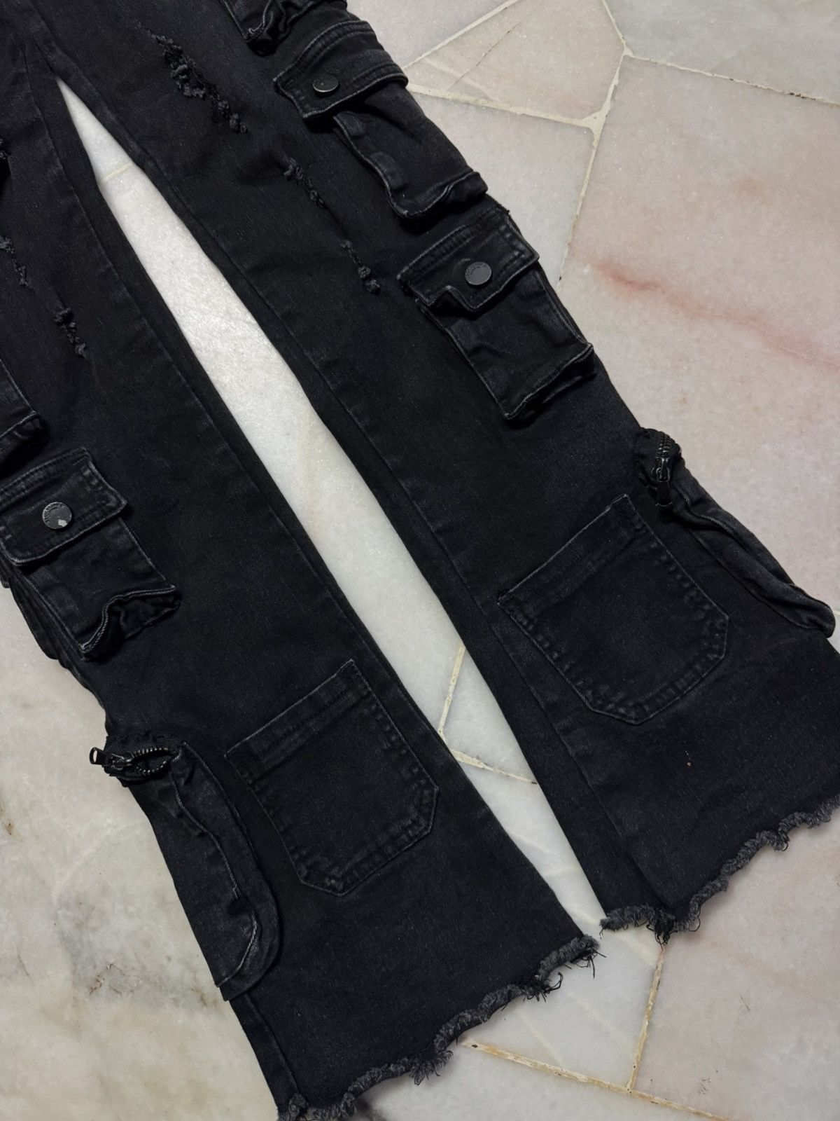 Japanese Brand LE GRANDE BLEU IFSIXWASNINE STYLE BY ROCKSTAR FLARE DENIM Size US 30 / EU 46 - 9 Thumbnail
