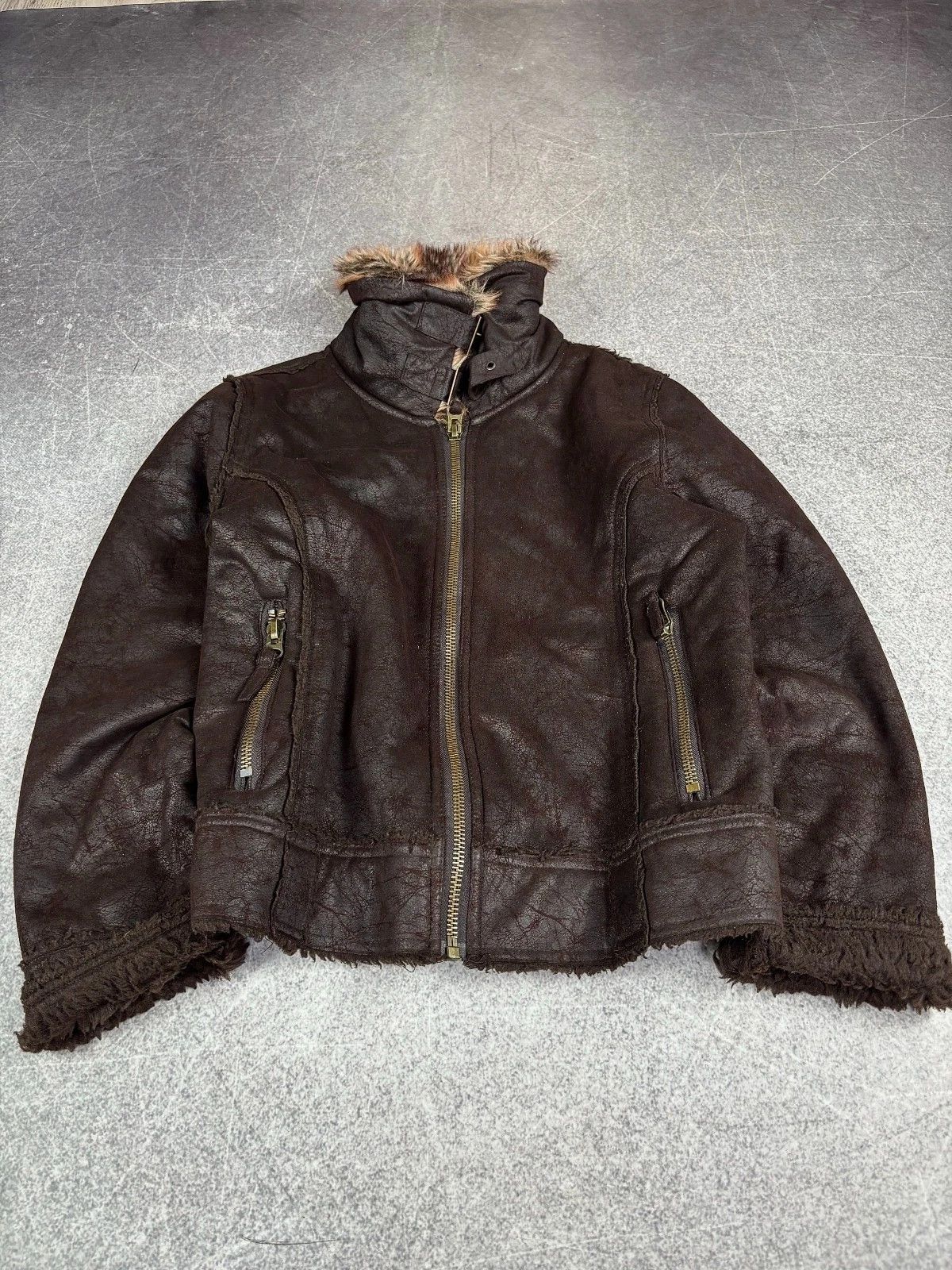 Tornado Mart IF SIX WAS NINE STYLE JAPANESE SHEEPSKIN JACKET FUR HOOD Y2K Size US S / EU 44-46 / 1 - 1 Thumbnail