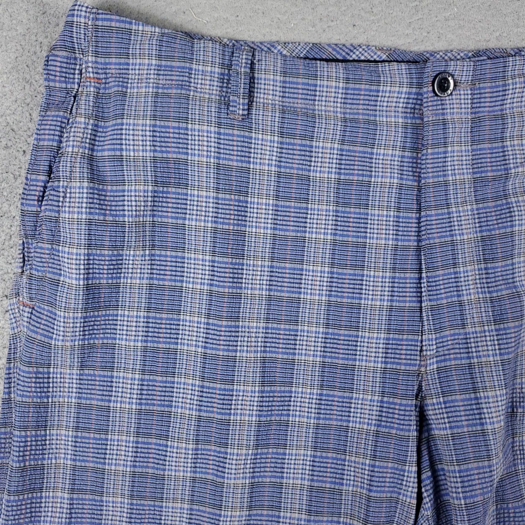 Tommy Bahama VINTAGE Tommy Bahama Men’s Shorts Size 40 Blue Plaid Nylon Stretch Flat Front Chino Size US 40 / EU 56 - 2 Thumbnail