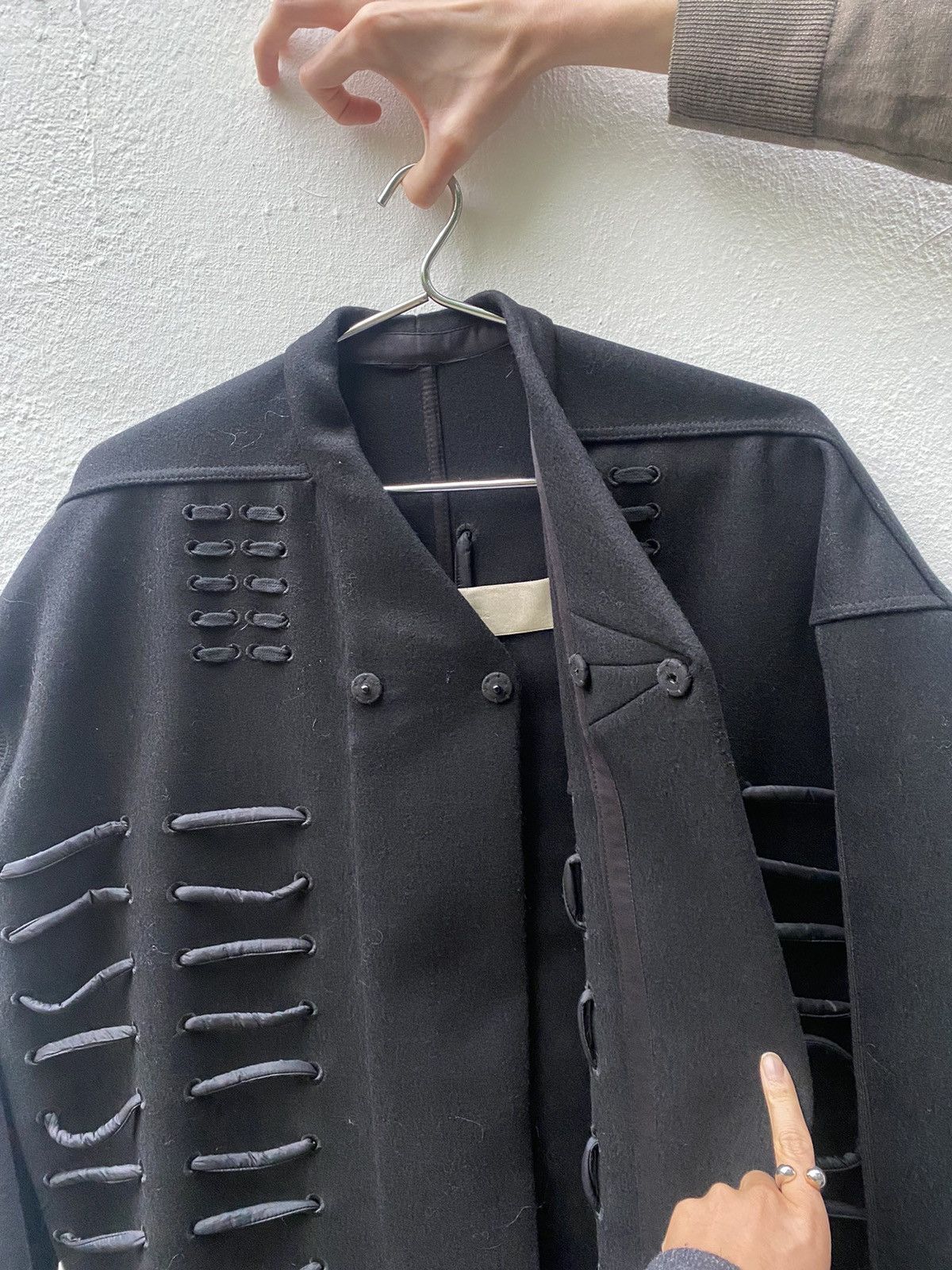 Rick Owens Rick Owens PLINTH FW13 Black Wool Coat Size S / US 4 / IT 40 - 3 Thumbnail