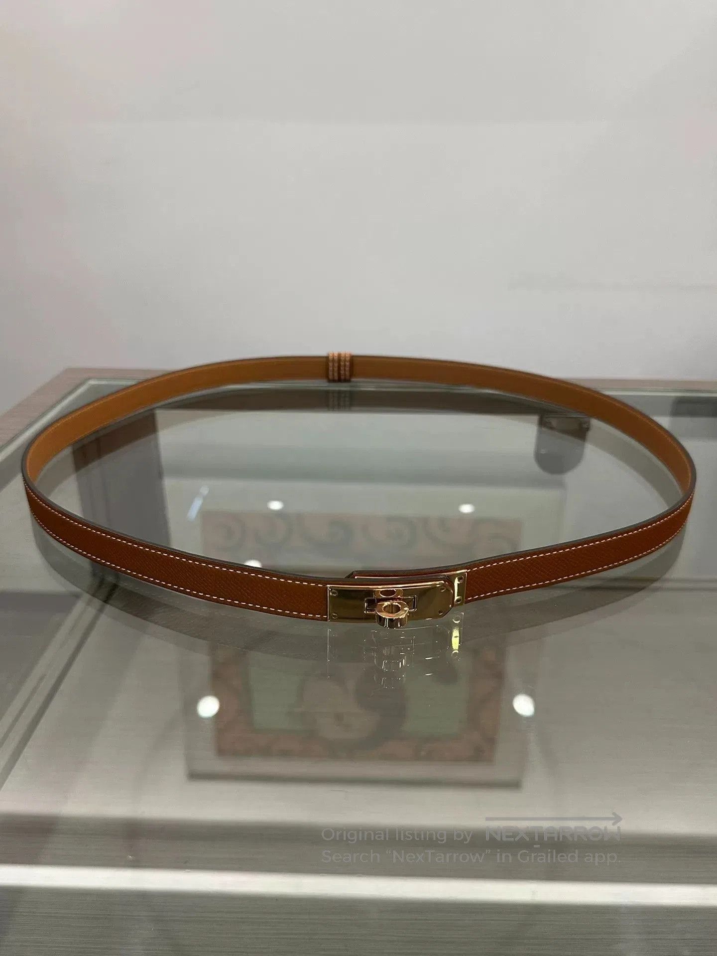 Hermes Hermes Kelly 1.8cm Epsom Leather Belt. Size ONE SIZE - 3 Thumbnail