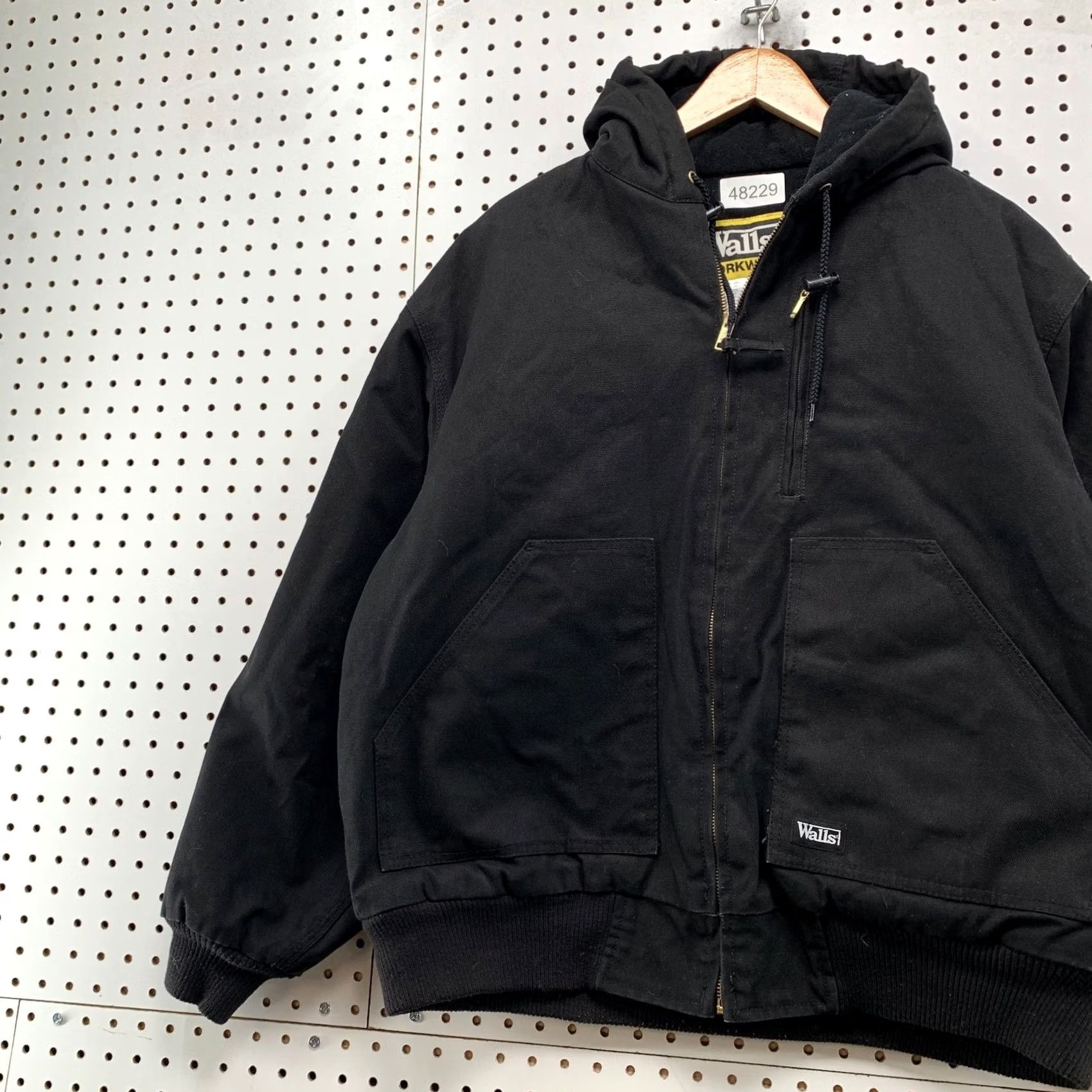 Walls Walls Workwear Canvas Jacket Mens L Black Heavyweight Hooded Insulated Size US L / EU 52-54 / 3 - 4 Thumbnail