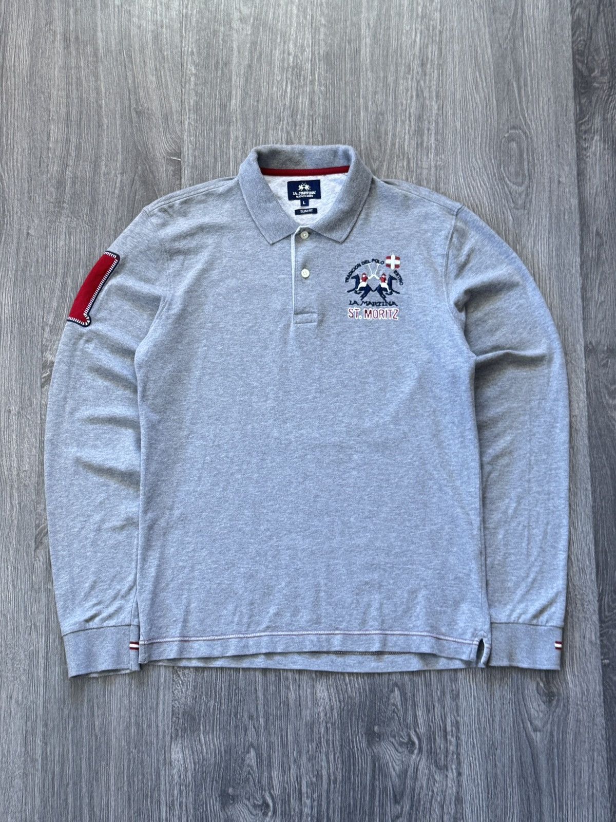 La Martina Vintage La Martina St.Moriz Ralph Lauren Gray Longsleeve Size US L / EU 52-54 / 3 - 1 Thumbnail