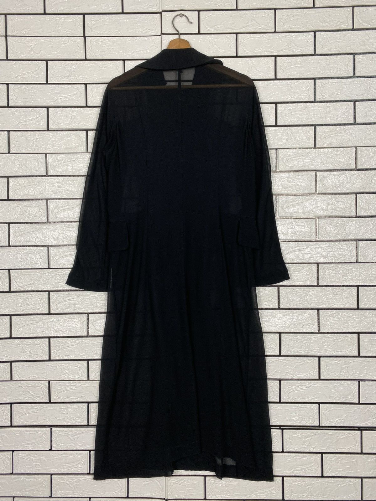 Comme des Garcons 🔥AD2015 COMME DES GARCONS SHEER DRAPED DUSTER DRESS RUNWAY Size XS / US 0-2 / IT 36-38 - 8 Thumbnail