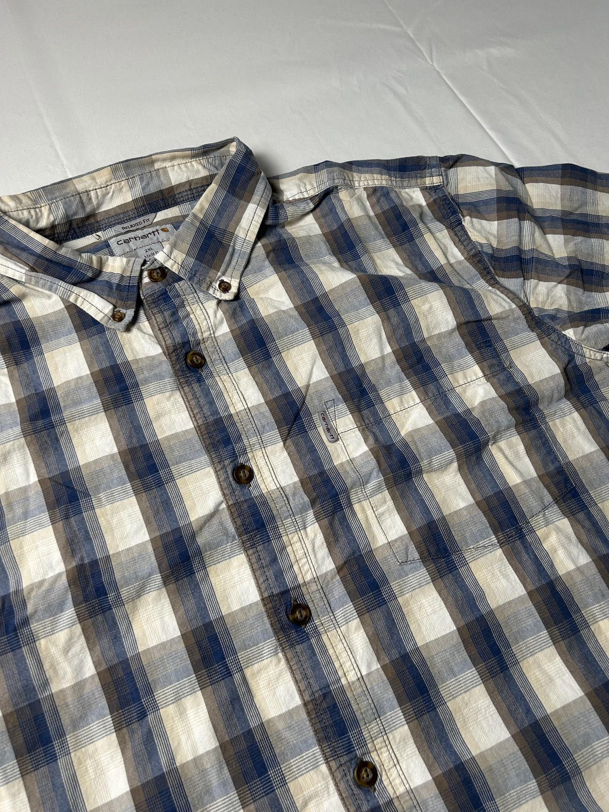 Carhartt Carhartt Pocket Shirt Heavyweight Overshirt Workwear Check Size US XXL / EU 58 / 5 - 2 Thumbnail