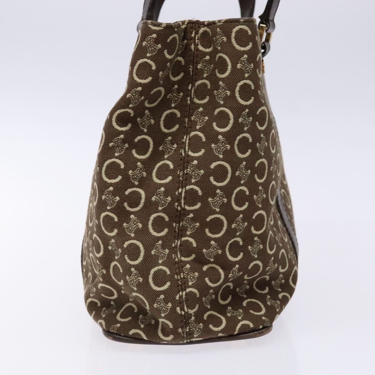 Celine CELINE C Macadam Canvas Hand Bag Brown Gold Size ONE SIZE - 5 Thumbnail