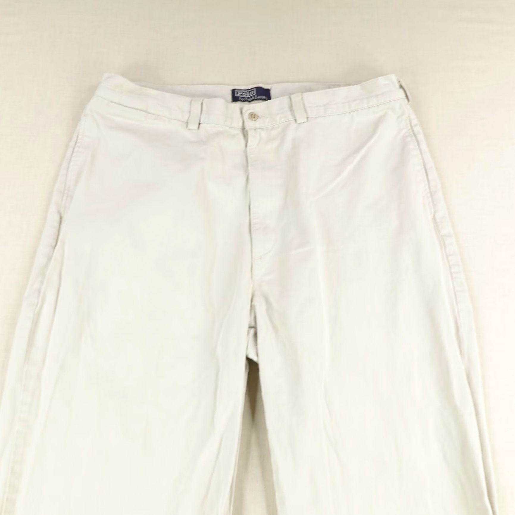 VINTAGE Polo Ralph Lauren Pants Mens 38x34 Chino Khaki Beige 90s USA Polo Pony Straight Leg N/A Mens