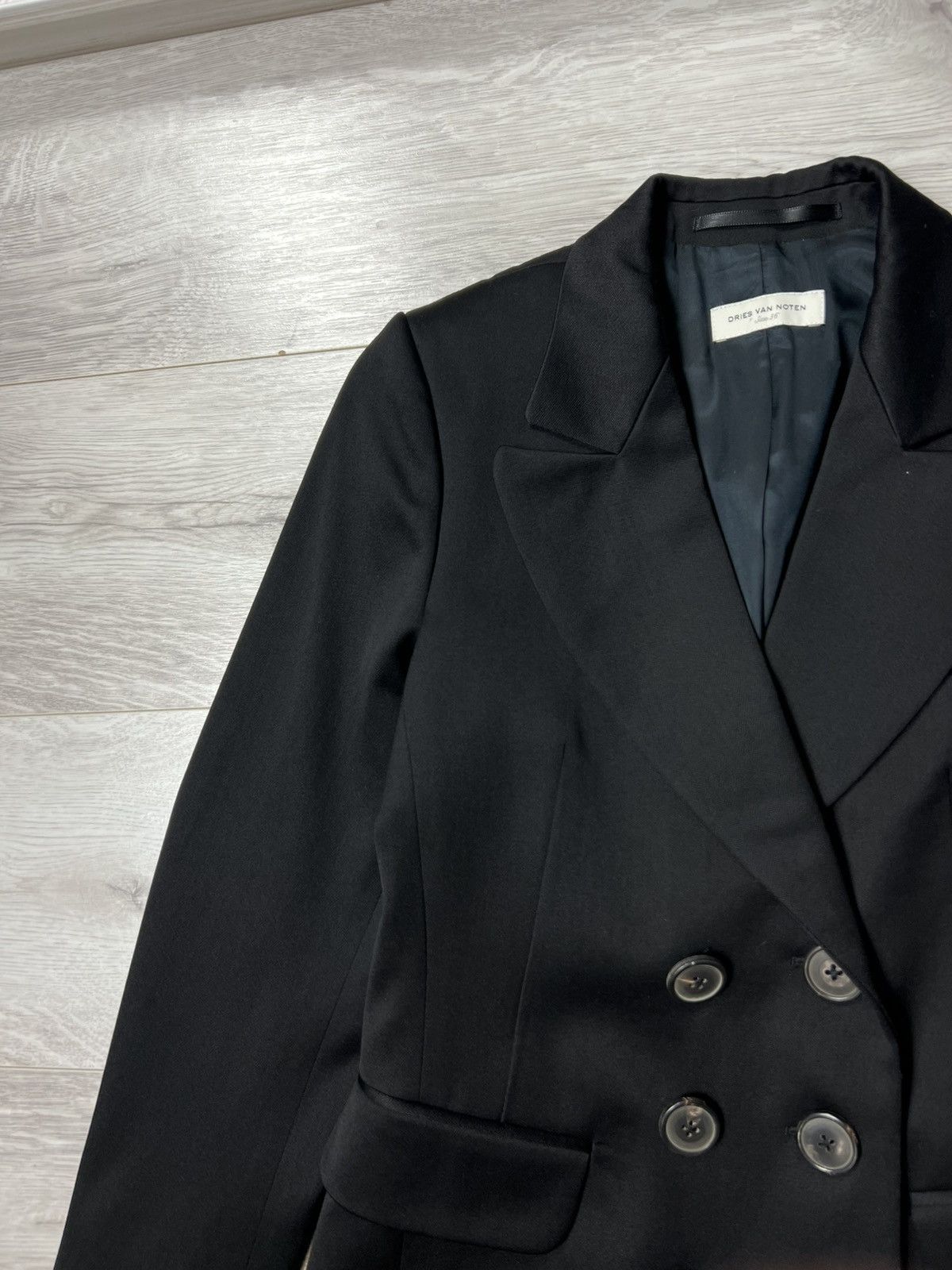 Dries Van Noten Dries Van Noten Double Breasted Blazer Wool & Cotton Size 36 Size S / US 4 / IT 40 - 3 Thumbnail