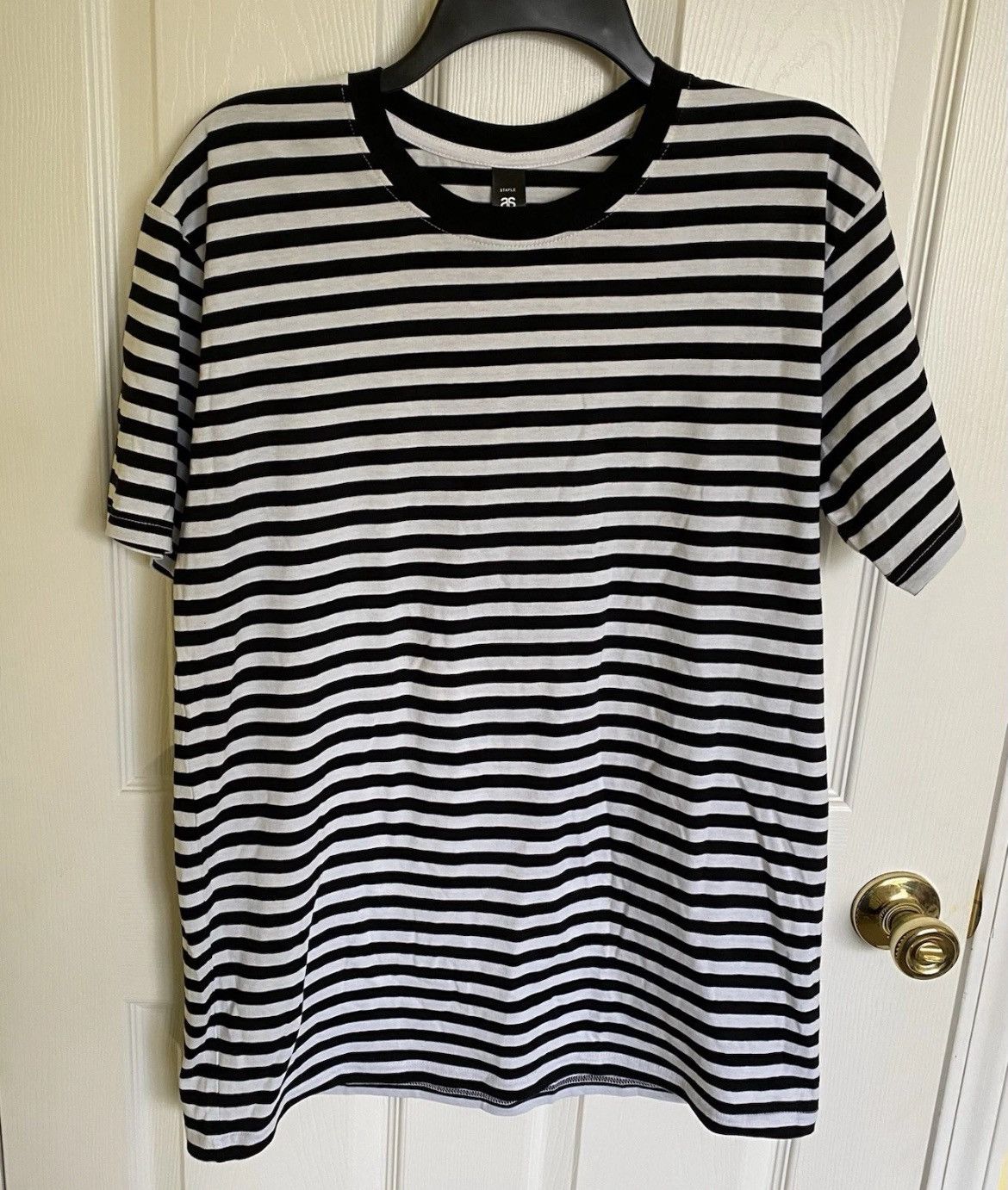 AS Colour Ascolour Men’s White & Black Stripe Staple T-Shirt Medium Size US M / EU 48-50 / 2 - 1 Thumbnail