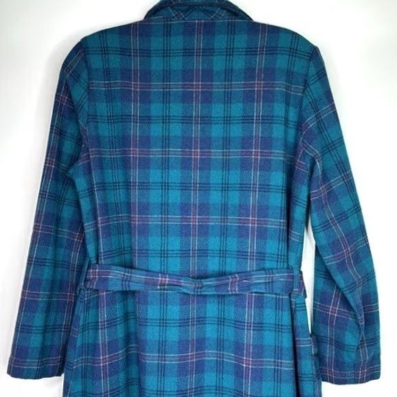 Pendleton VINTAGE Pendleton Wool Blue Plaid_Tartan Robe Shirt? Size ONE SIZE - 5 Thumbnail