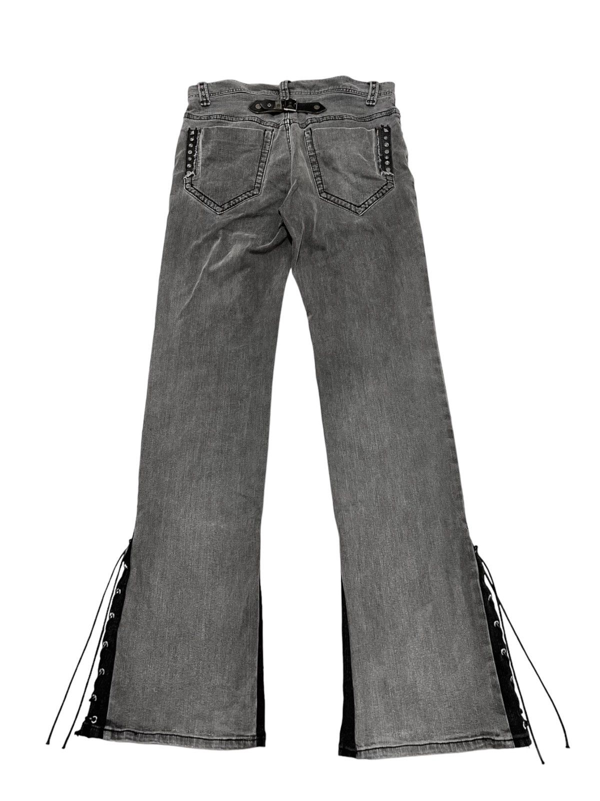 If Six Was Nine × Japanese Brand × Le Grande Bleu (L.G.B.) Blackpia - japanese flared laces up denim pants Size US 31 - 2 Thumbnail