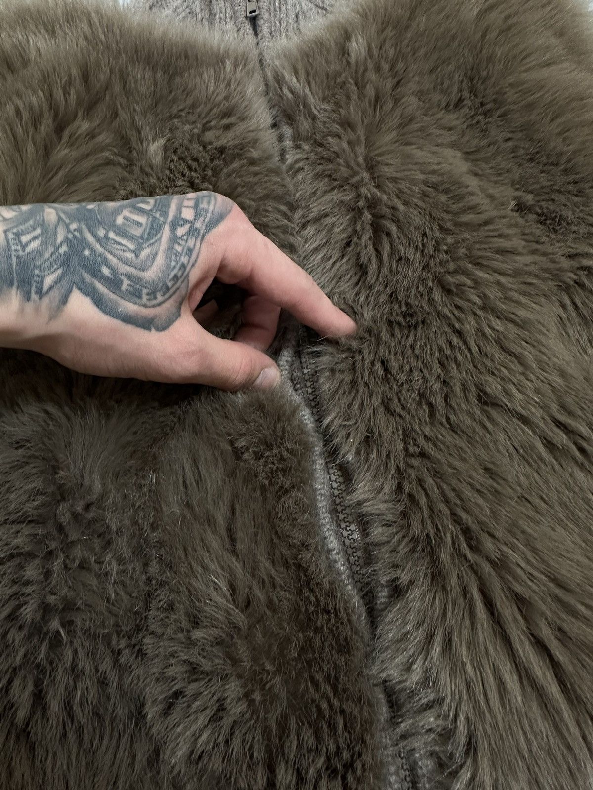 If Six Was Nine × Le Grande Bleu (L.G.B.) Japanese Vintage Lgb Style Fur Zip Sweater Y2K Size L / US 10 / IT 46 - 8 Thumbnail