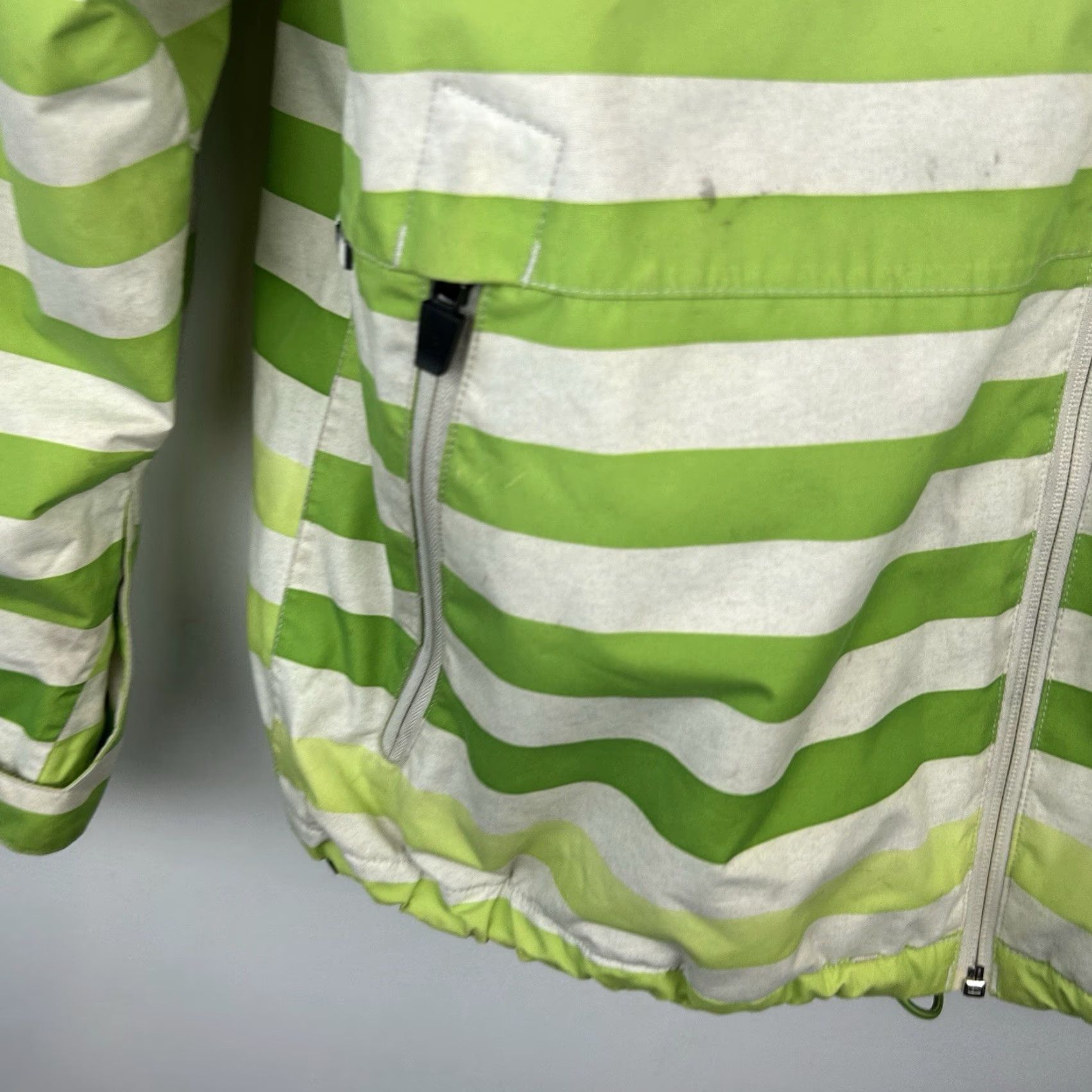 Burton Jacket Men M Striped Dry Ride Poacher Snowboard Hooded Parka Read