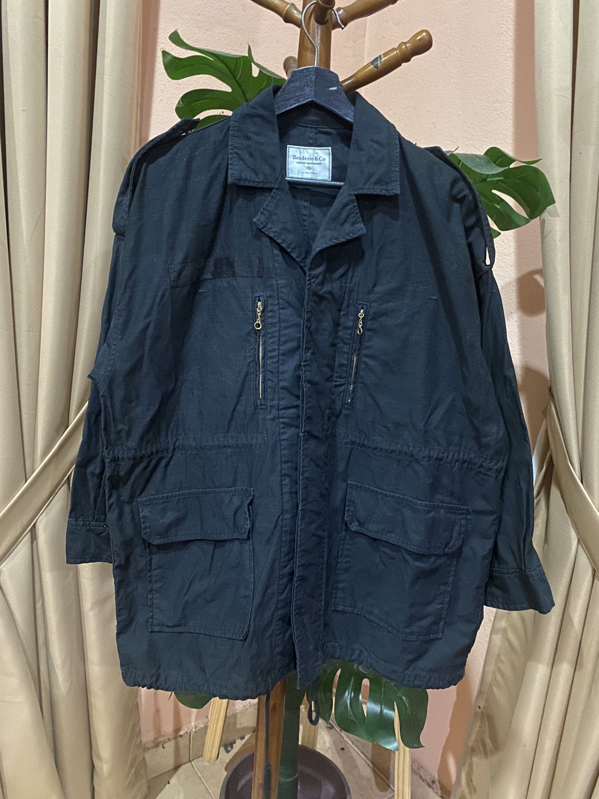 NANO universe Vintage Broderie & Co Nano Universe Military Jacket – Black Size US M / EU 48-50 / 2 - 1 Thumbnail