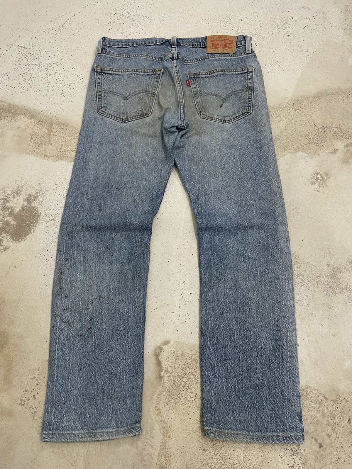 Levi's Levis 502 Y2K Distressed Mud Dirty Light Blue Wash Size US 30 / EU 46 - 2 Thumbnail