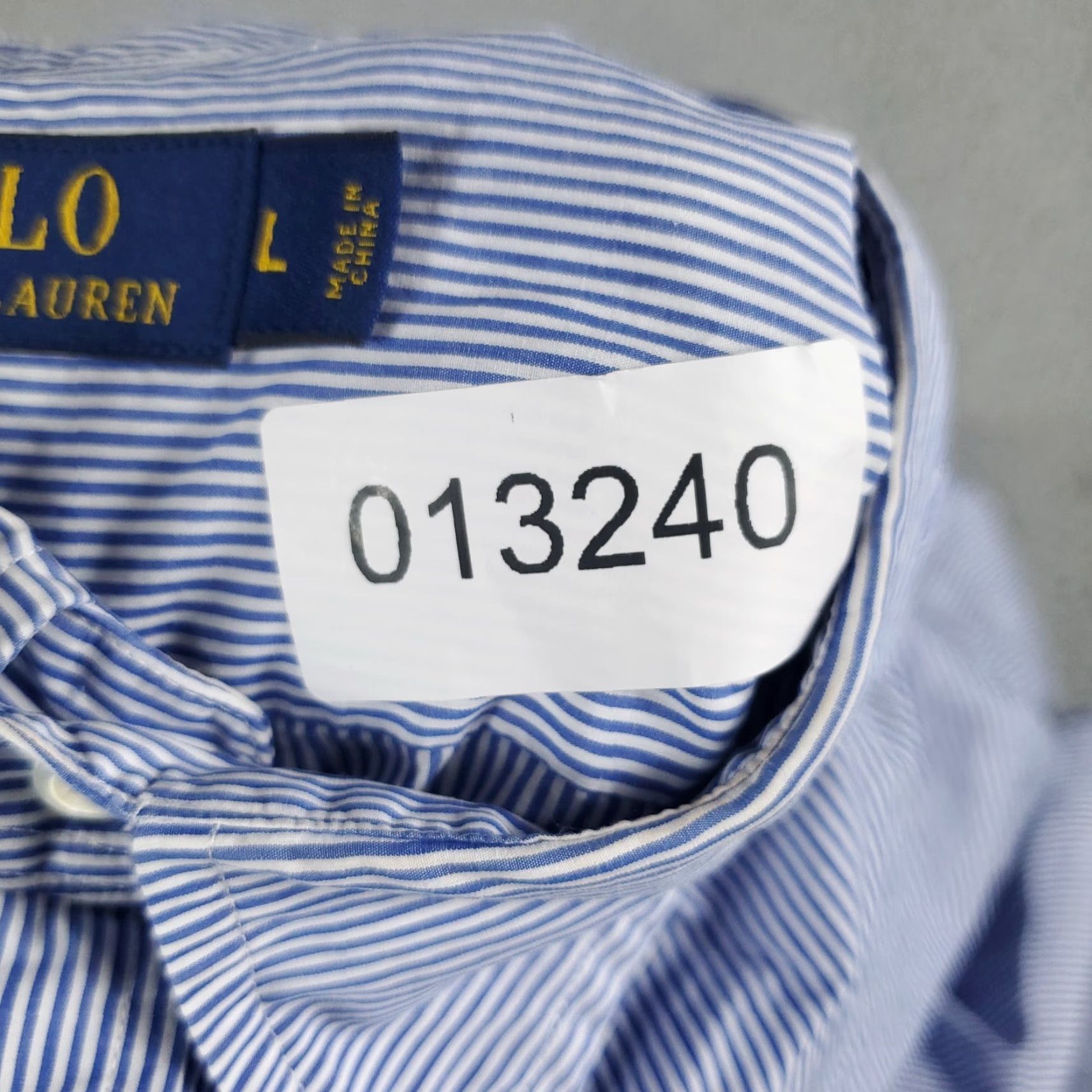 Ralph Lauren Ralph Lauren Shirt Striped Button-Up Adult Large Cotton Multicolor Blue White 90s Classic Mens Body Size L Size US L / EU 52-54 / 3 - 8 Thumbnail