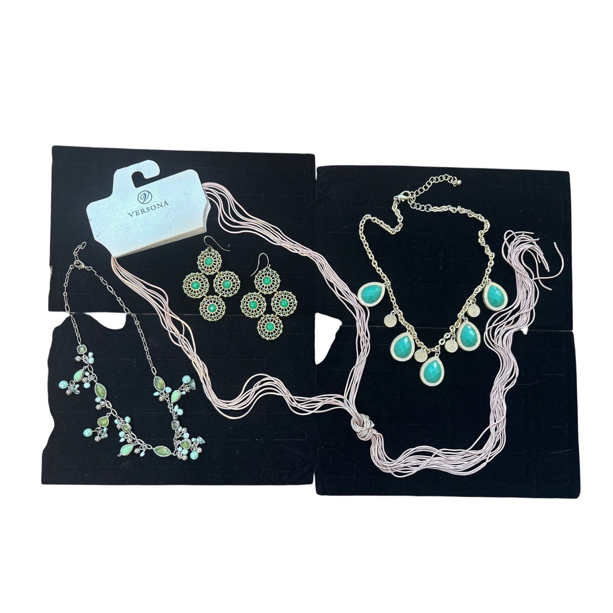 Other VERSONA Turquoise & Gold Statement Necklaces And Earring Set Size ONE SIZE - 1 Thumbnail